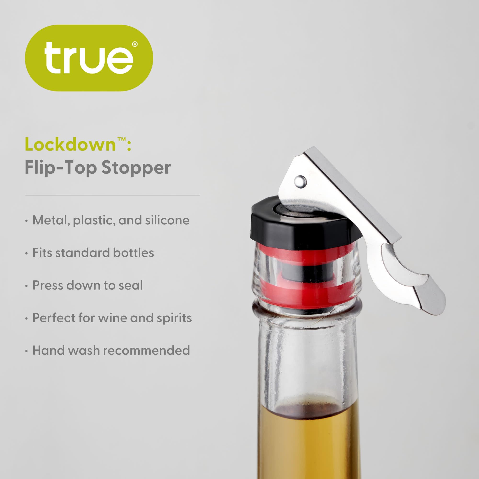 True Fabrication Flip Top Bottle Stopper - 2 Pack