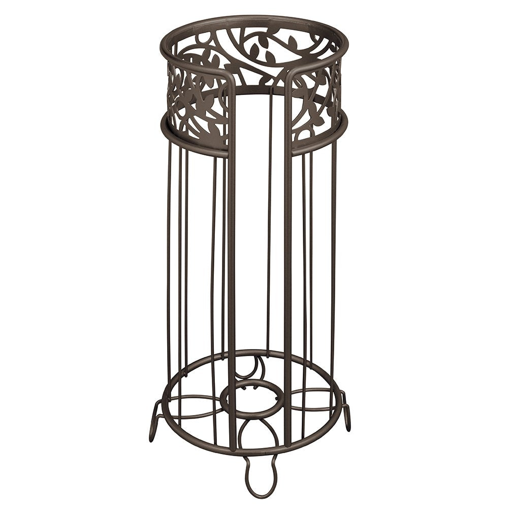 Idesign Vine Free Standing Toilet Paper Holder For Bathroom - Bronze,6.25 X 6.25 X 15.25