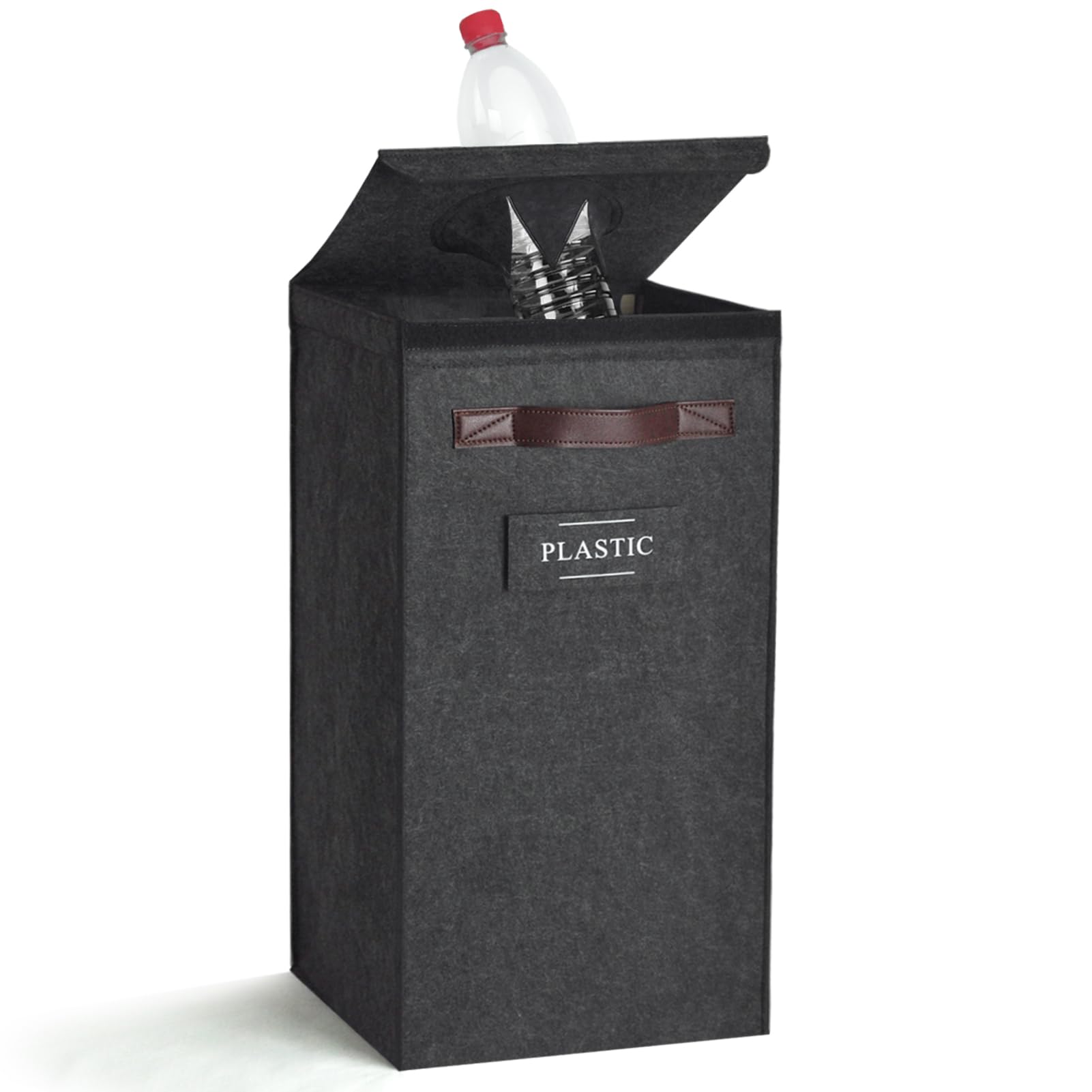 Rolheit Recycling Bin For Kitchen 26 Gallon, Indoor Recycle Bin With Lid, 100L Recycle Trash Can, Large Recycling Bin For Home W