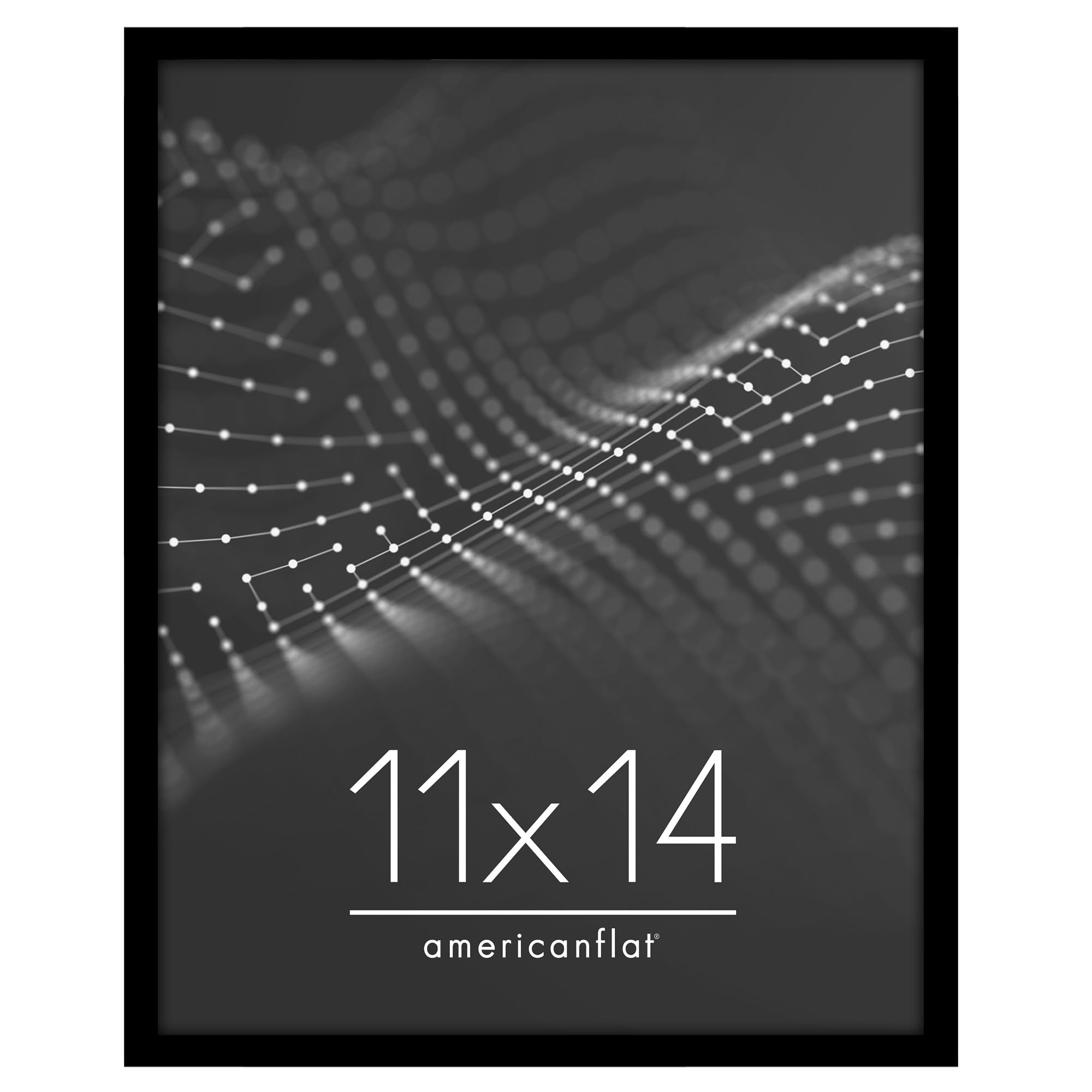 Americanflat 11x14 Picture Frame with Shatter-Resistant Glass - Streamline Collection - Thin Border Picture Frame for Wall Displ