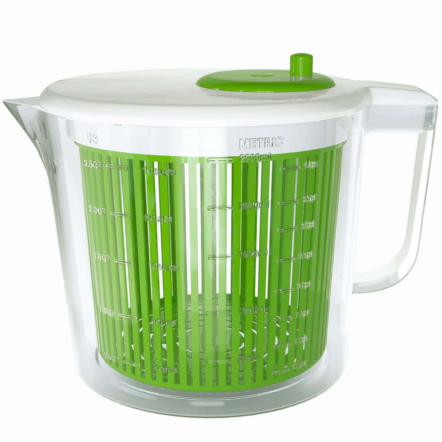 Single Serve Small Salad Spinner - Mini Prep Lettuce Spinner And Dryer With Measuring Cup - Collander With Fruit And Vegetable W
