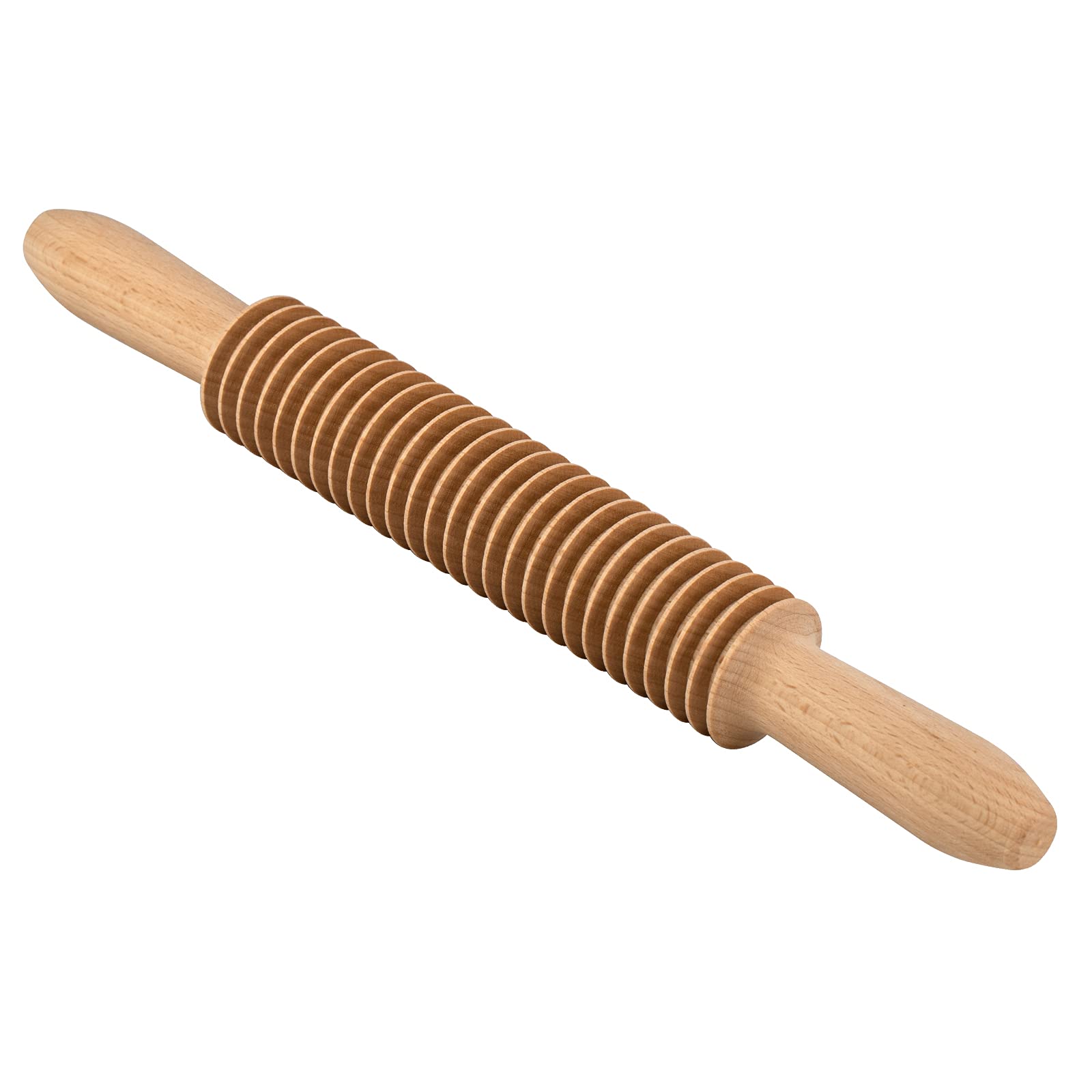 Beech Wood 5mm Tagliatelle Pasta Cutter Noodle Lattice Roller Docker Dough Cutter Wooden Rolling Pin Spaghetti Pasta Maker Beech