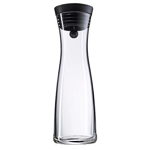 WMF Basic Water Decanter 1L Height 29 cm close-Up Stopper glass cromarganA Stainless Steel Silver