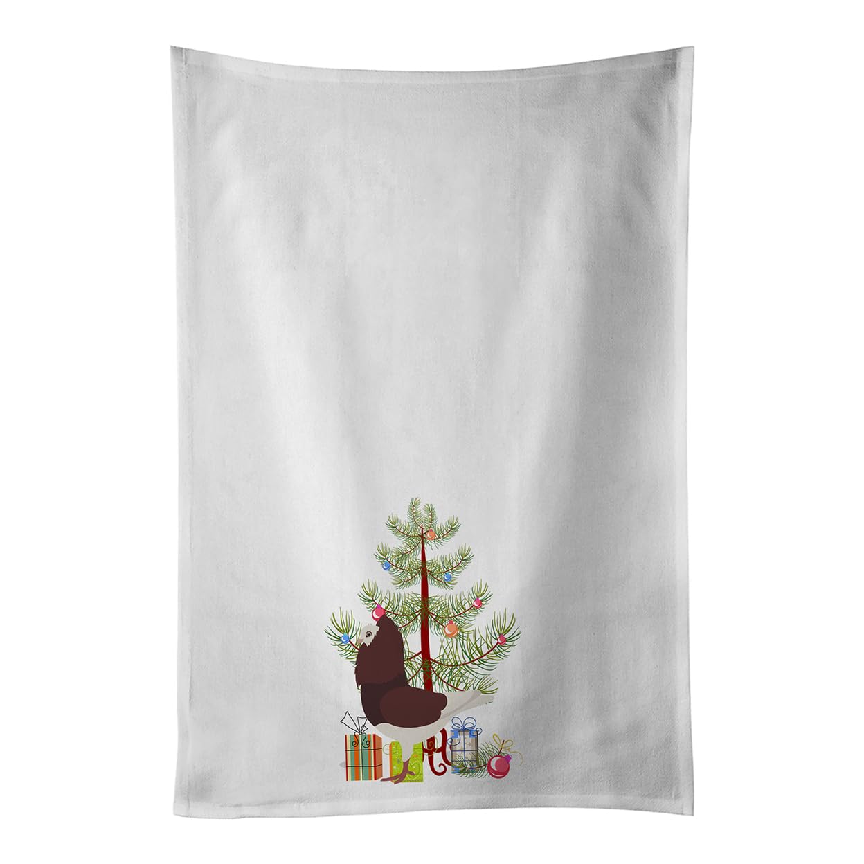Capuchin Red Pigeon Christmas White Kitchen Towel Set of 2