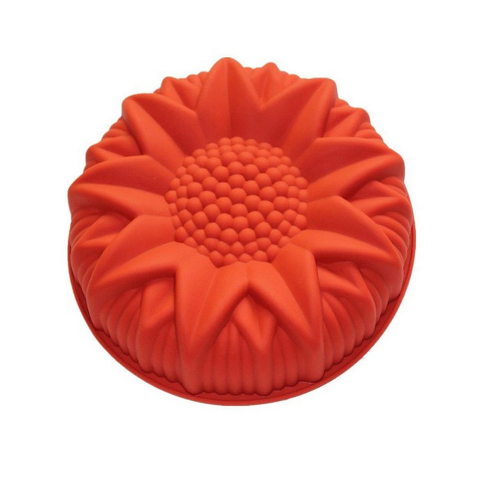 Joyeee Large Sunflower Cake Mold Tray, 1Pcs Silicone Flower Mold Big Birthday Cake Baking Pan For Diy 3D Pastry, Baking Brownie,