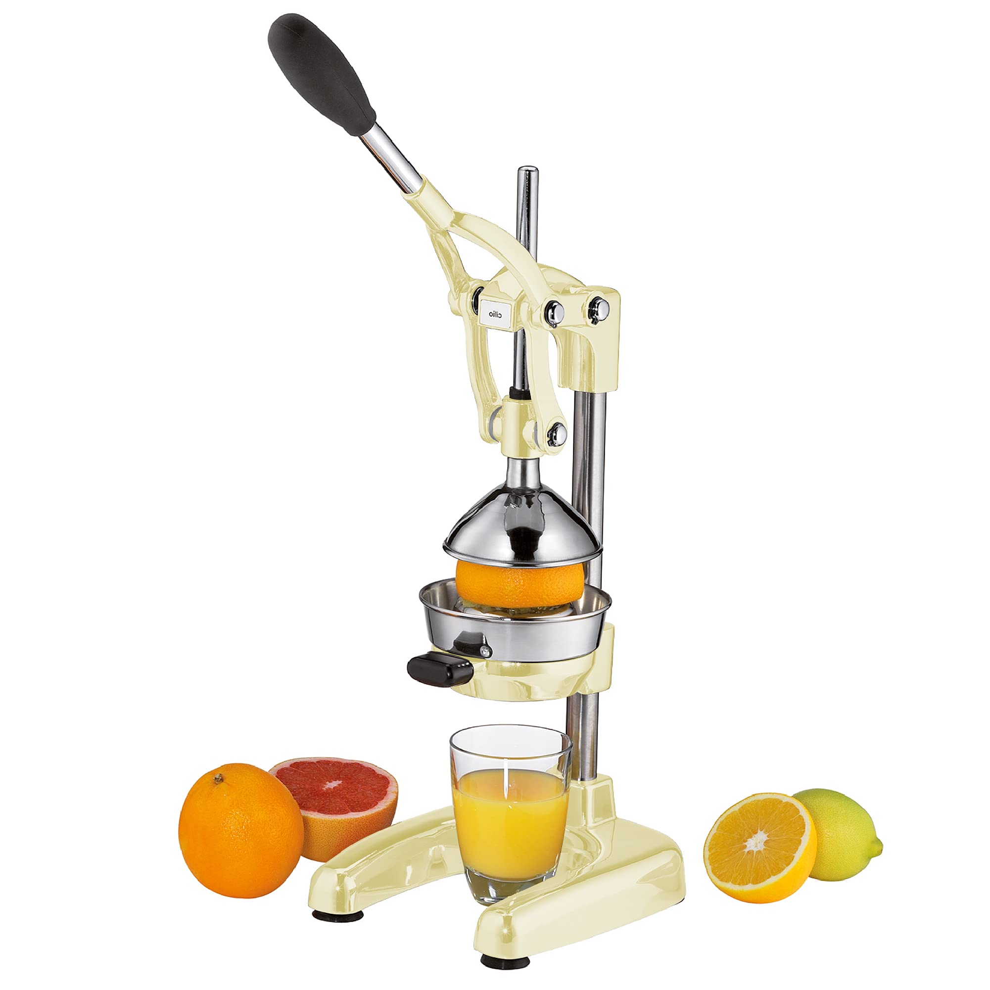 Cilio Commercial Grade Manual Citrus Juicer, Extractor, And Juice Press, Cream