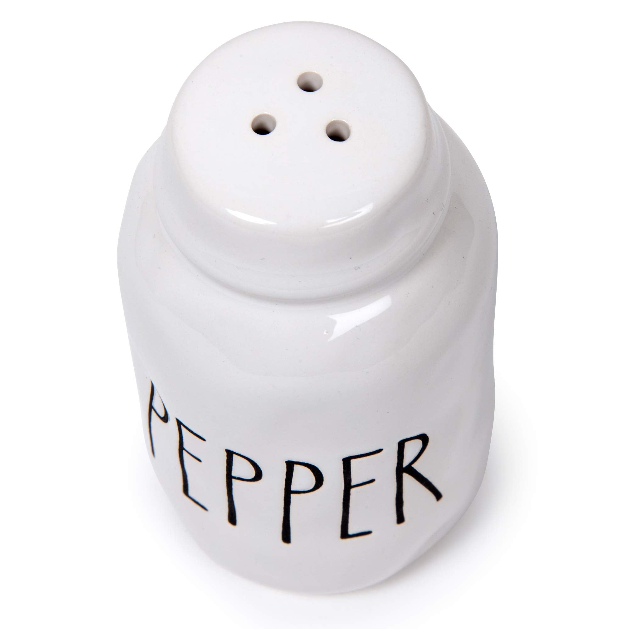 Luciano Housewares Salt And Pepper Shakers Set, Novelty Ceramic Shakers, Modern Farmhouse-Design Kitchen Decor And Accessories,