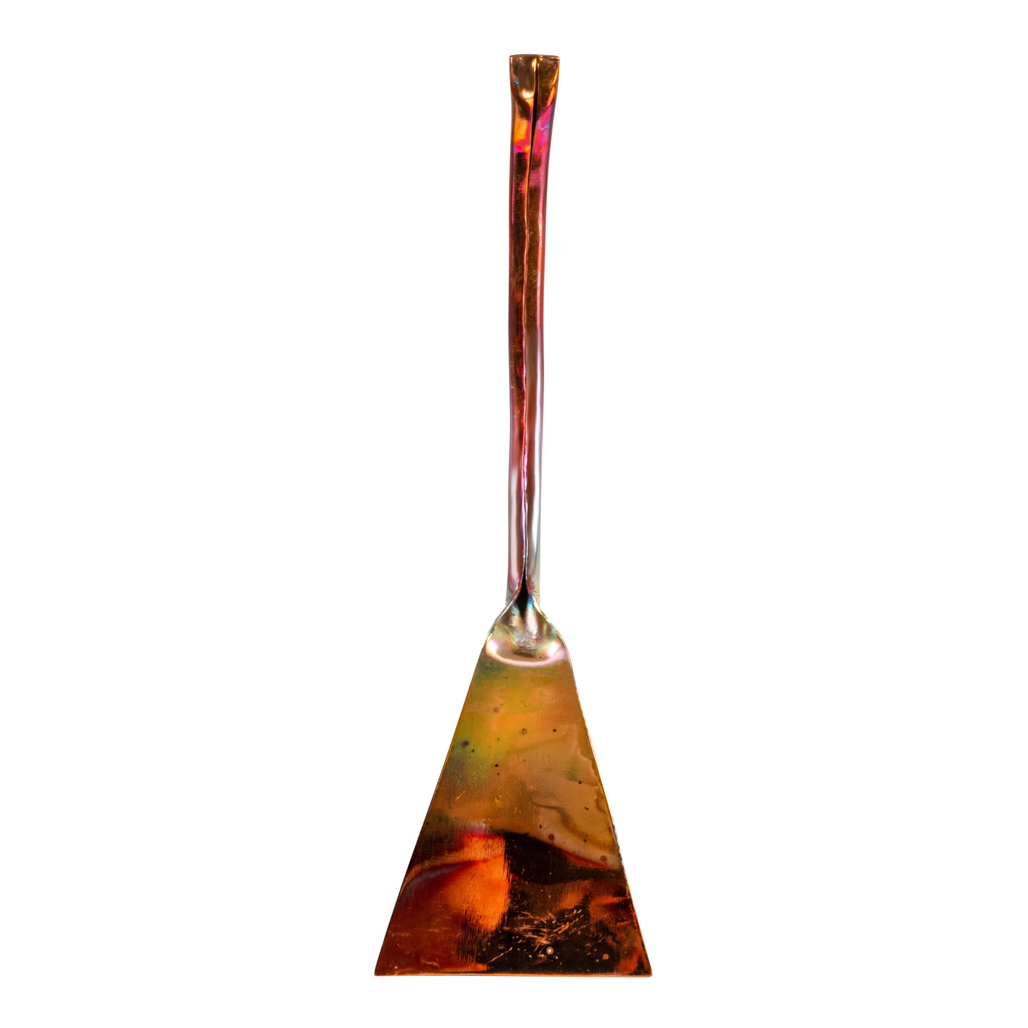 Creative Co-Op Modern Copper Drawstring Bag, Burnt Finish Cake Server