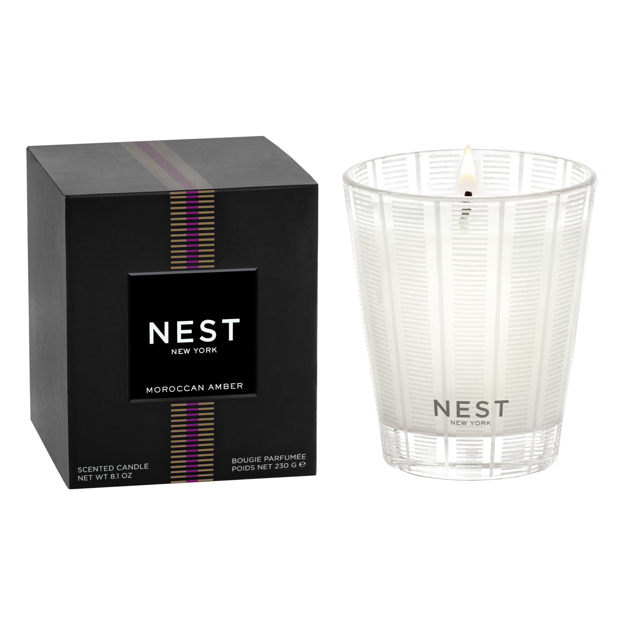 NEST Fragrances Moroccan Amber, NEST01MA003 Classic Candle, 8.1 oz
