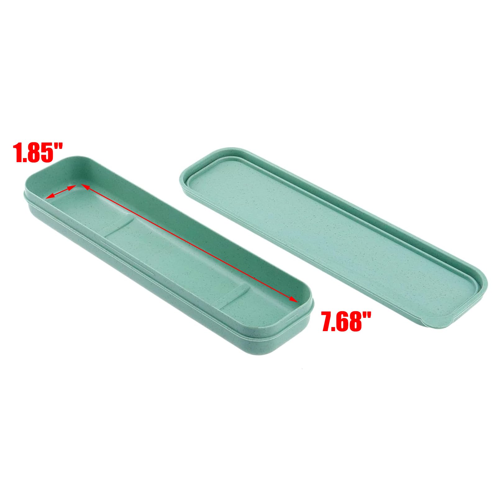 My Mironey 4 Pieces Travel Tableware Storage Box Portable Cutlery Storage Box Case Chopsticks Spoon Fork Travel Utensils Storage
