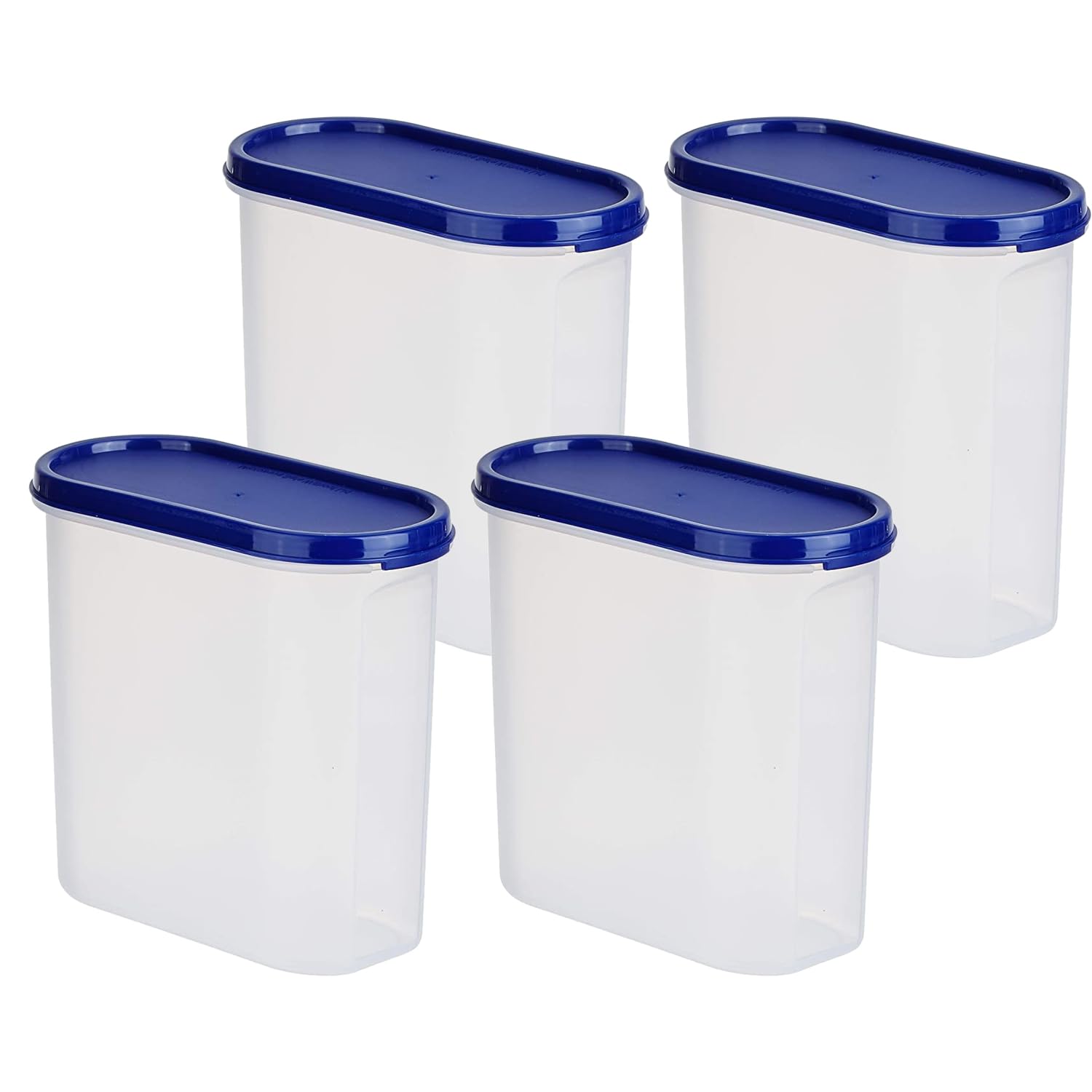 Heart Home Plastic Storage Containers With Lid I Set Of 4, 1600 Ml | Airtight, Stackable, SpillProof, TravelFriendly | Transpa