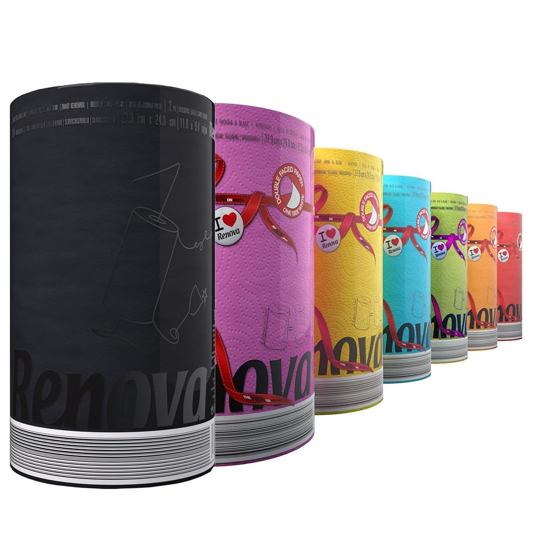 Renova Single Roll Kitchen Paper Towels  Black