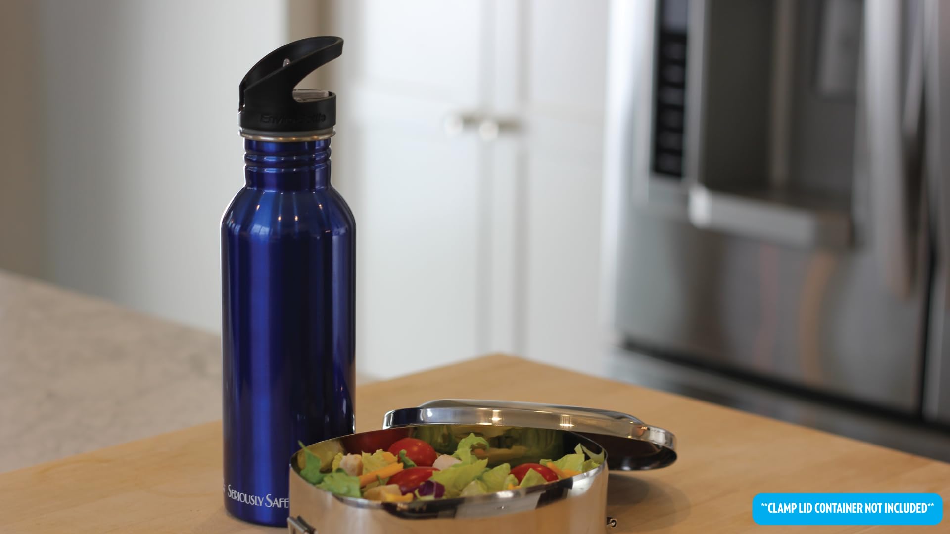 New Wave Enviro Stainless Steel Water Bottle (0.6 Liter, Blue)