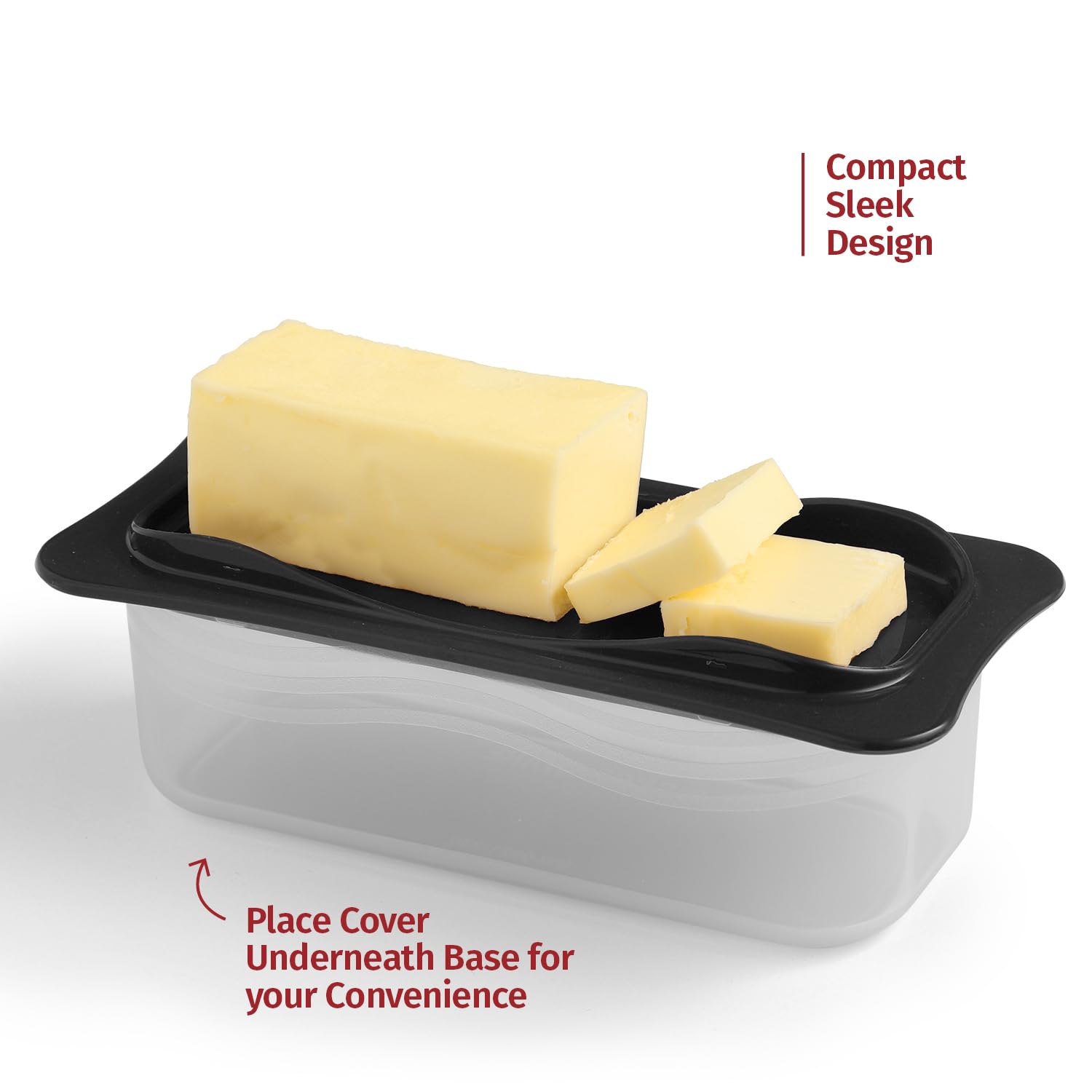 Signoraware Butter Dish With Lid -Butter Keeper Container With Clear Lid For Countertop, Frige- Durable Plastic, Unbreakable Sta