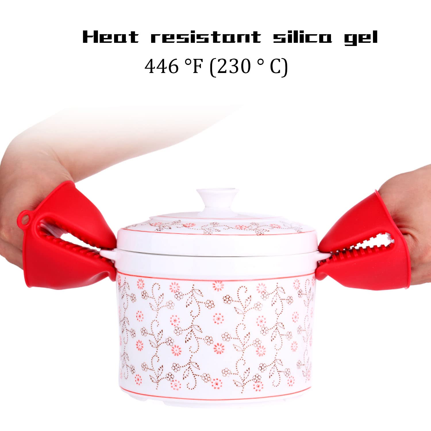Nepak 4 Pairs Silicone Cooking Pinch Grips Oven Mitts Potholder For Kitchen Cooking & Baking