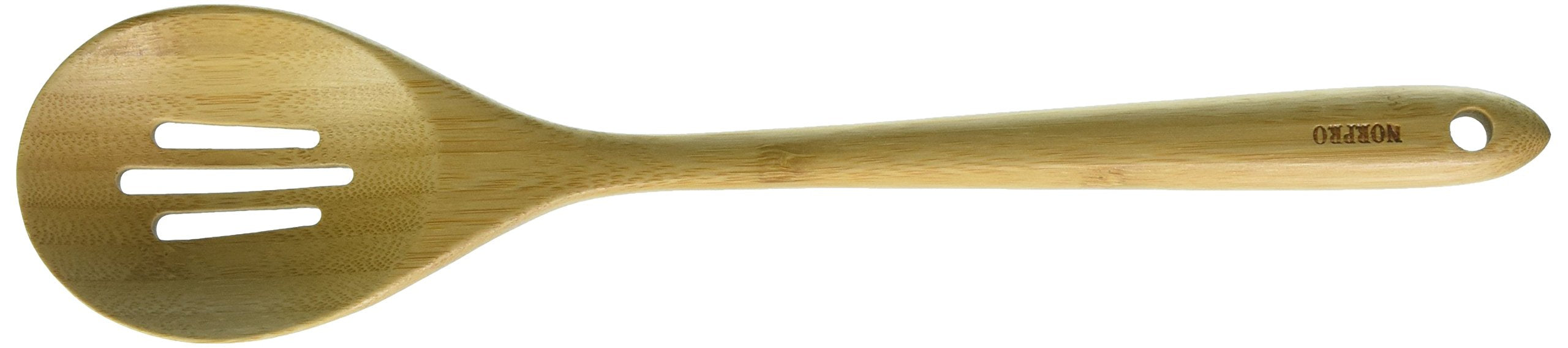 Norpro 12-Inch Bamboo Slotted Spoon, Shown