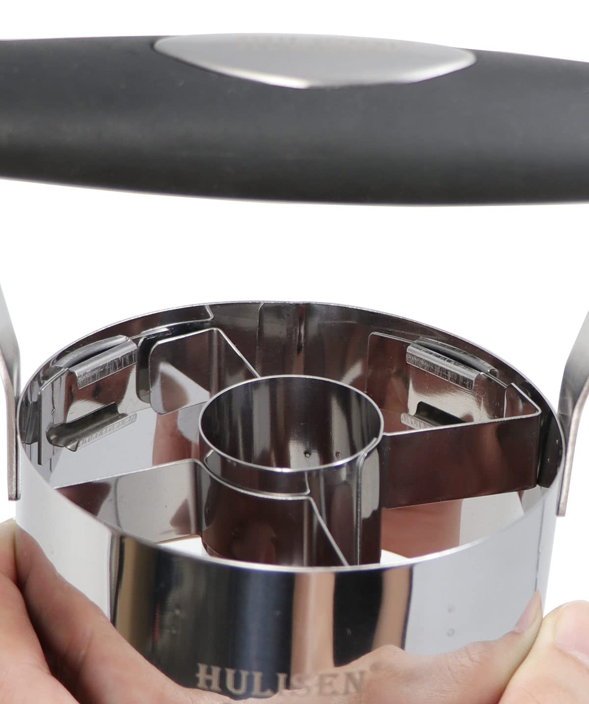Hulisen Donut Cutter With Removable Center, 3.5'' Stainless Steel Doughnut Cutter With Soft Grip Handle, Donut Cookie Cutters Fo