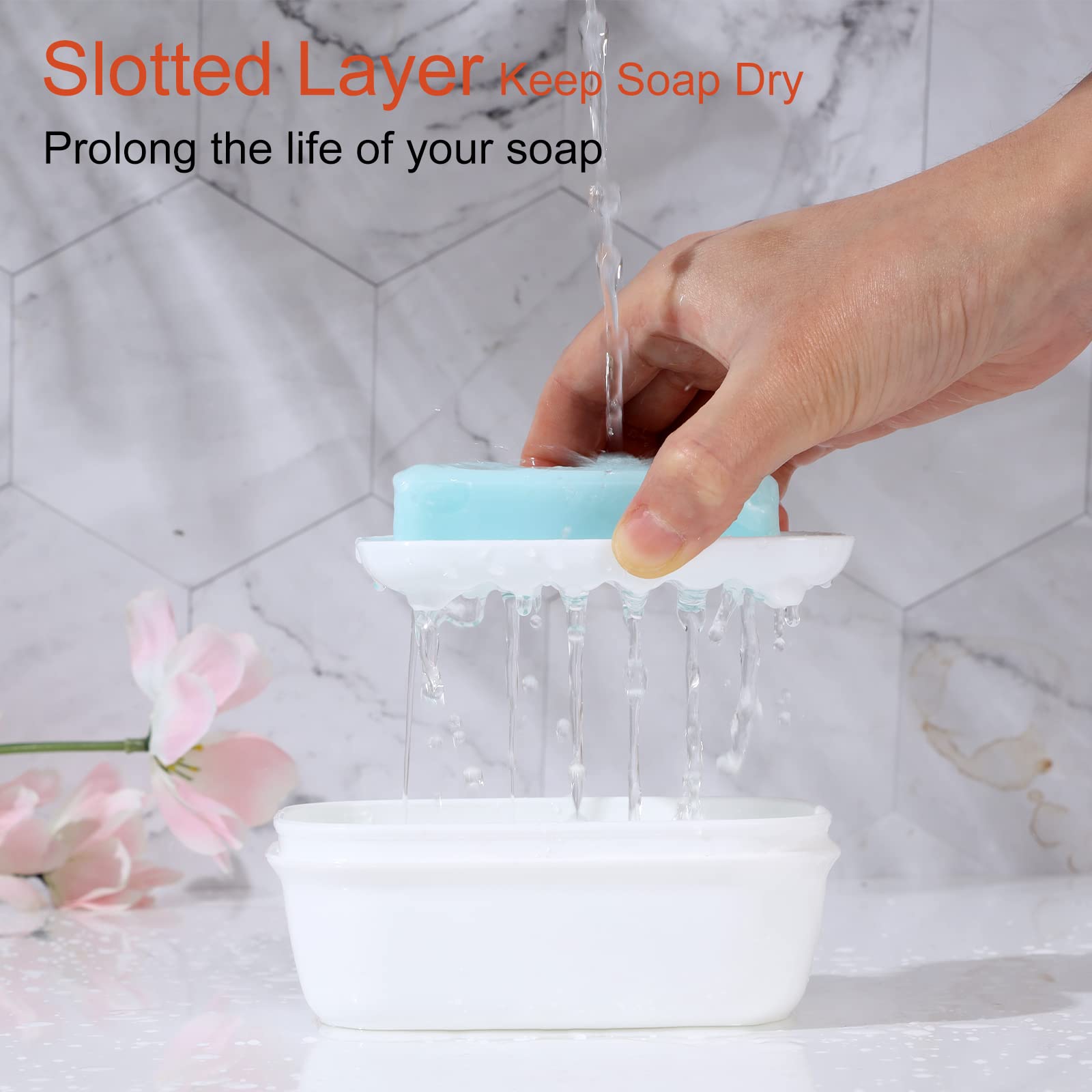 Quatish Soap Holder 1 Pack, Travel Soap Container With Lid, Travel Size Toiletries, Portable Bar Soap Holder, Leakproof Soap Box