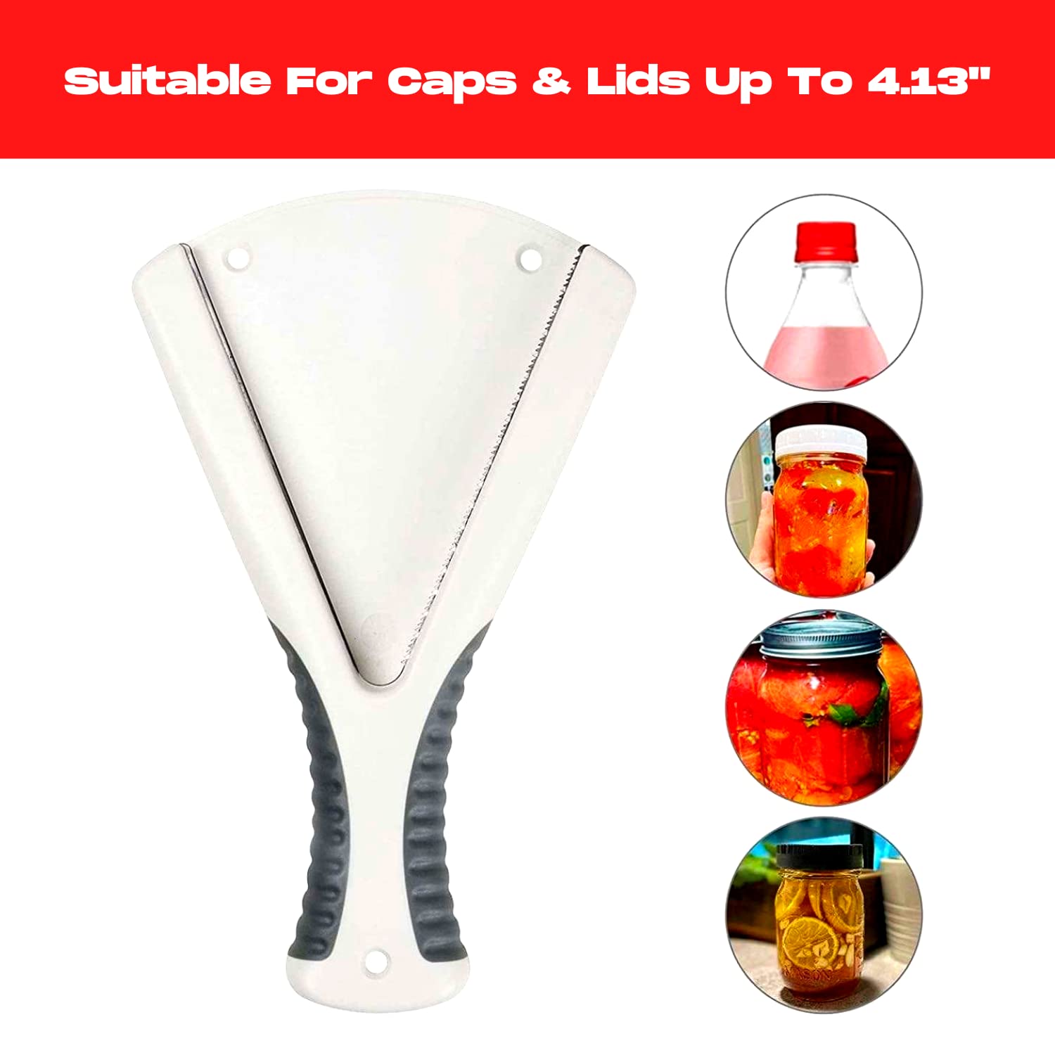 Jar Opener Kitchen Gadget, Ideal For Weak Hands Or Seniors With Arthritis, Easy To Use, Handheld Or Mountable, Opens Lids And Bo