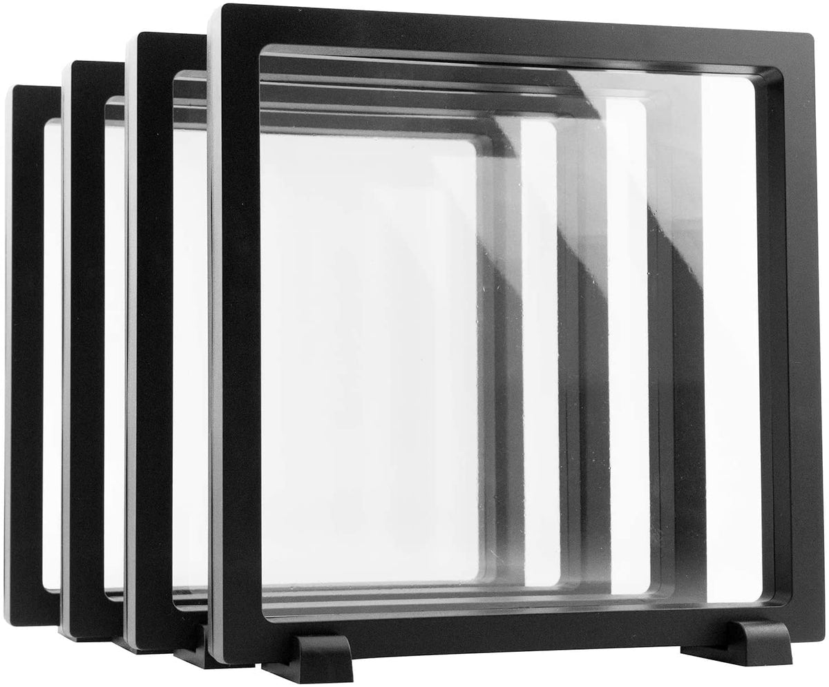 Wishdiam 4 Pack 3D Floating Display Case 7X7X0.8 Floating Coin Display ...