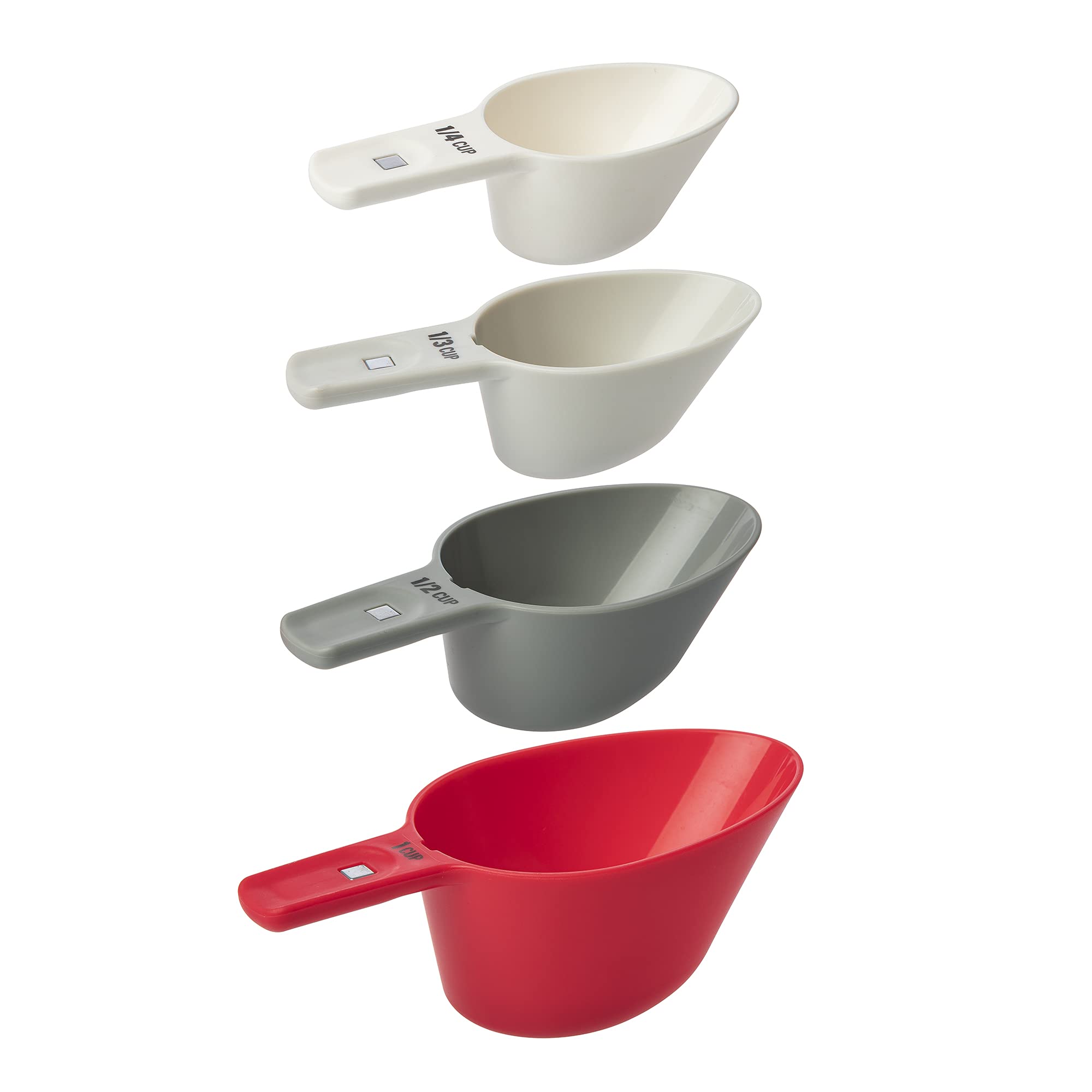 Magnetic Measuring Cups/Scoops Set/4,White