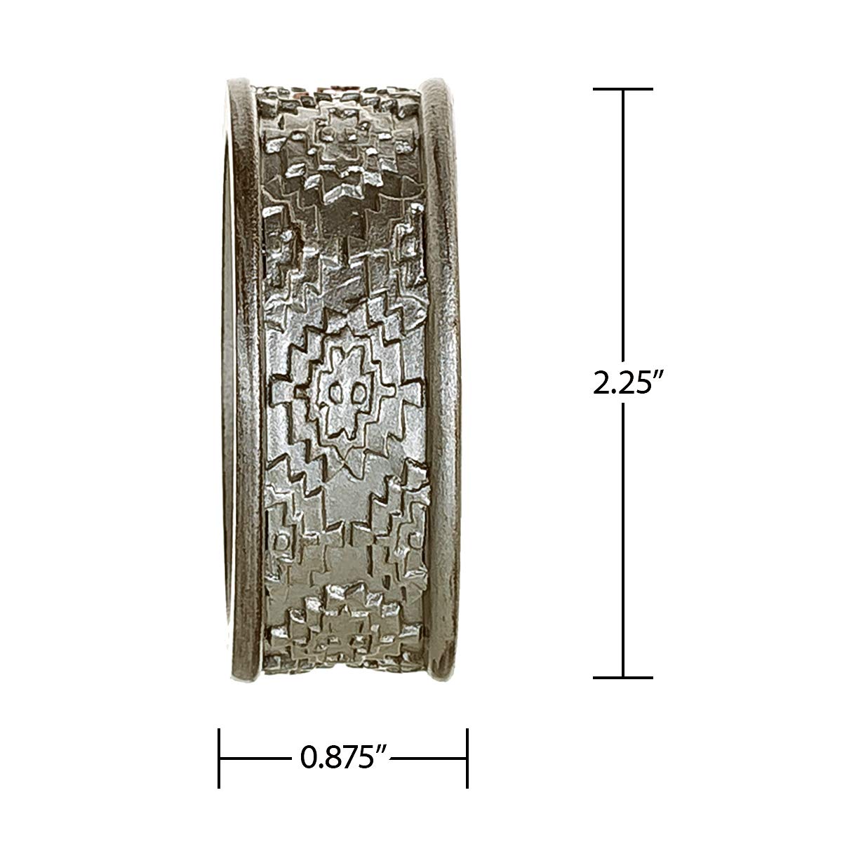 Creative Scents Dublin Napkin Rings Set of 6 - Elegant Dining Table Decor Napkin Holder Rings - Table Setting Decorations for Thanksgiving  Fall  Holiday Dinner (Gray)