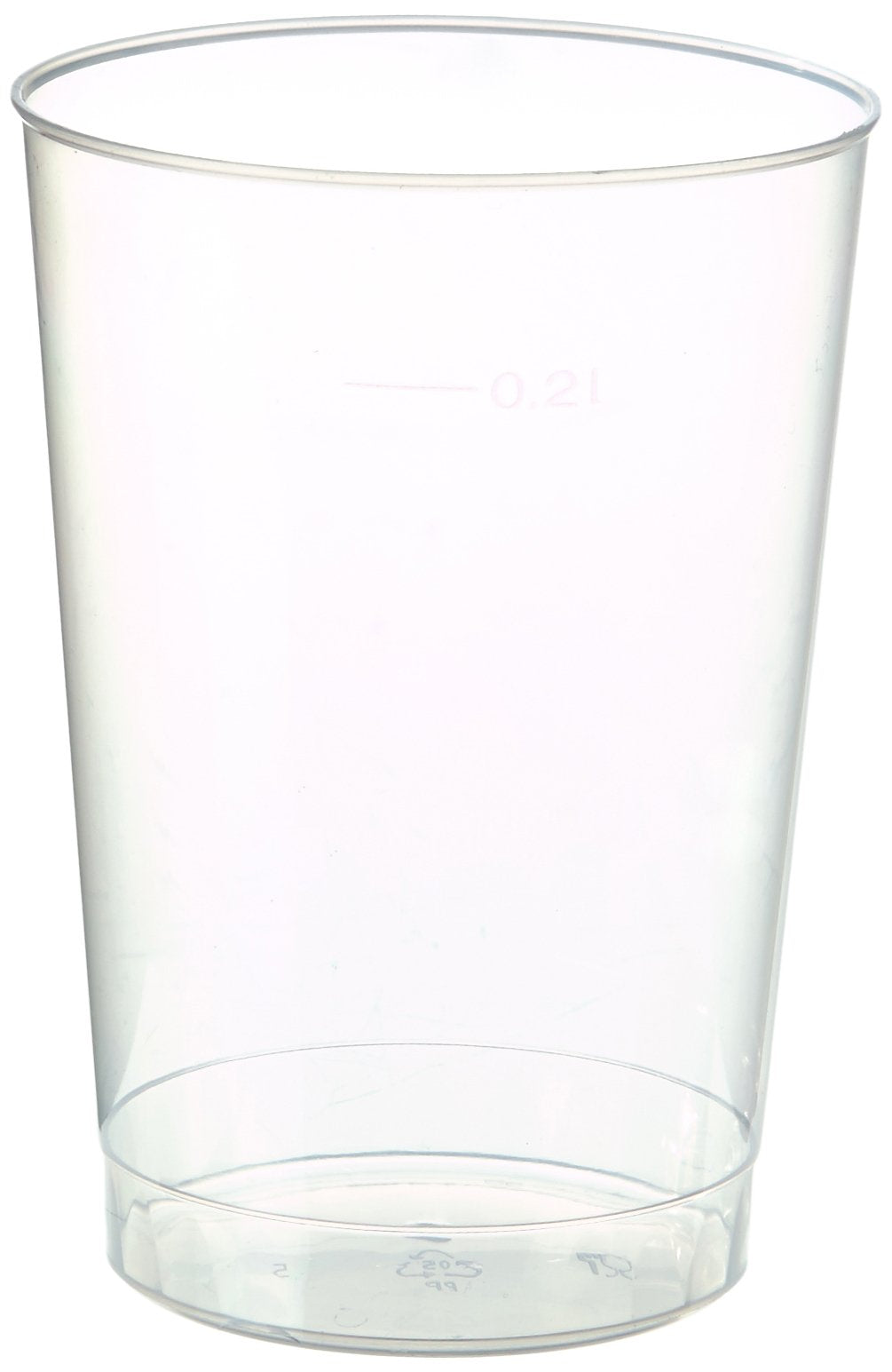 Papstar Polystyrene Drinking Cups 0.2 Litres Diameter 6.8 cm x 9.8 cm Transparent / Unbreakable / Pack of 40