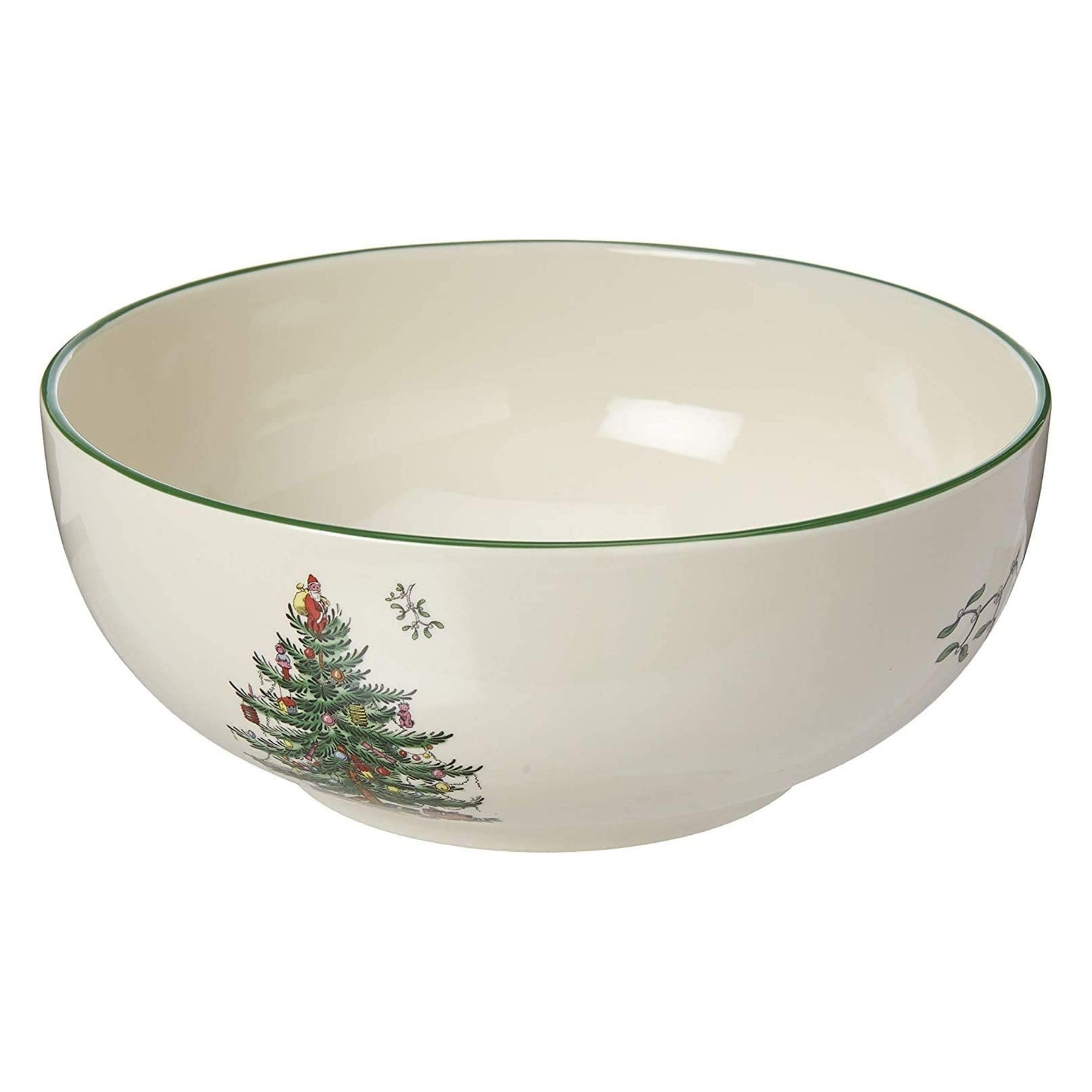 Spode Christmas Tree 8-Inch Serving Bowl - Porcelain, Multicolor, Stackable, Dishwasher & Microwave Safe, Model 1612310
