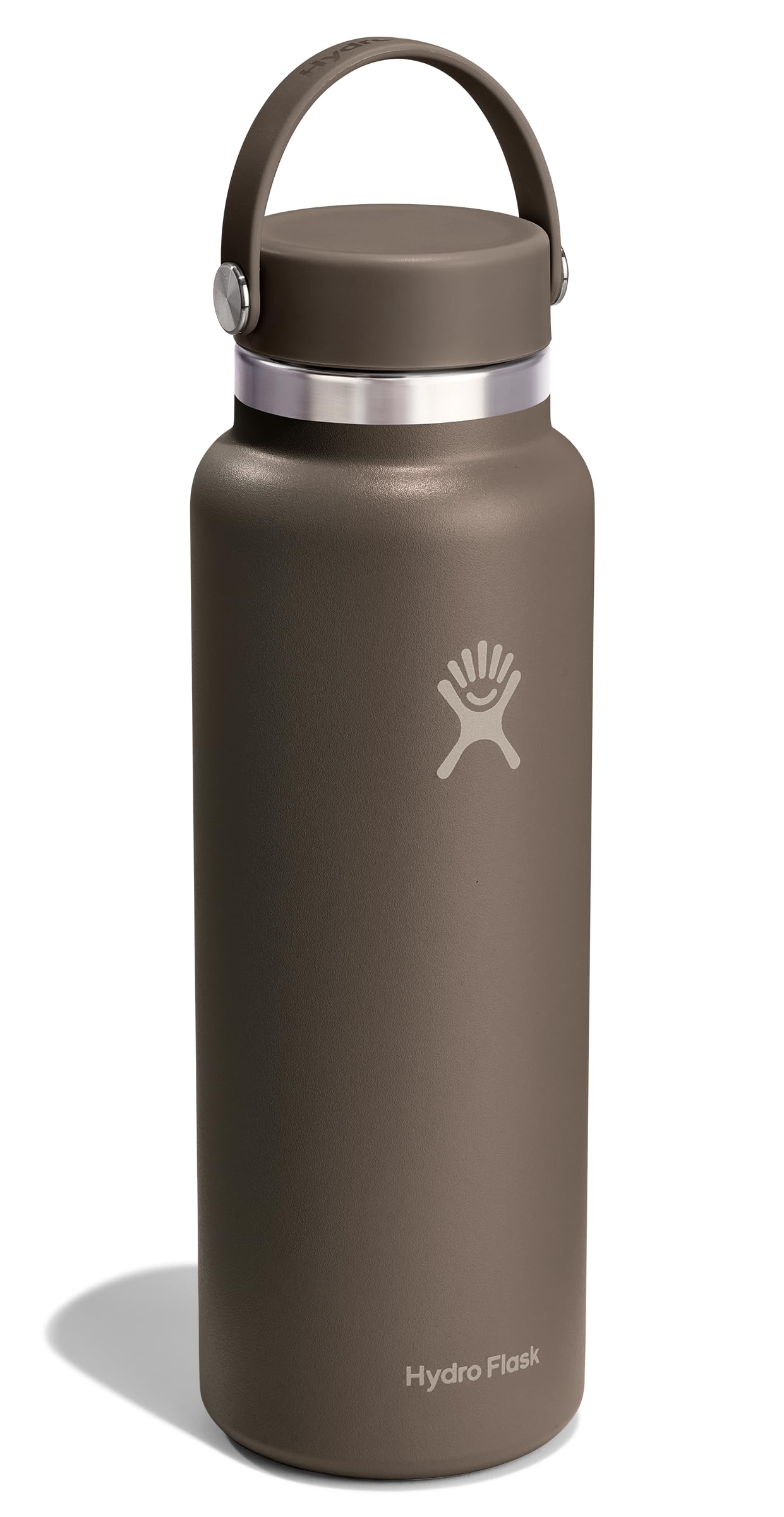 Hydro Flask Water Bottle - Insulated Stainless Steel - Wide Mouth Flex Lid, Non Spill, Leakproof and Refillable in 40 Oz Sandpip
