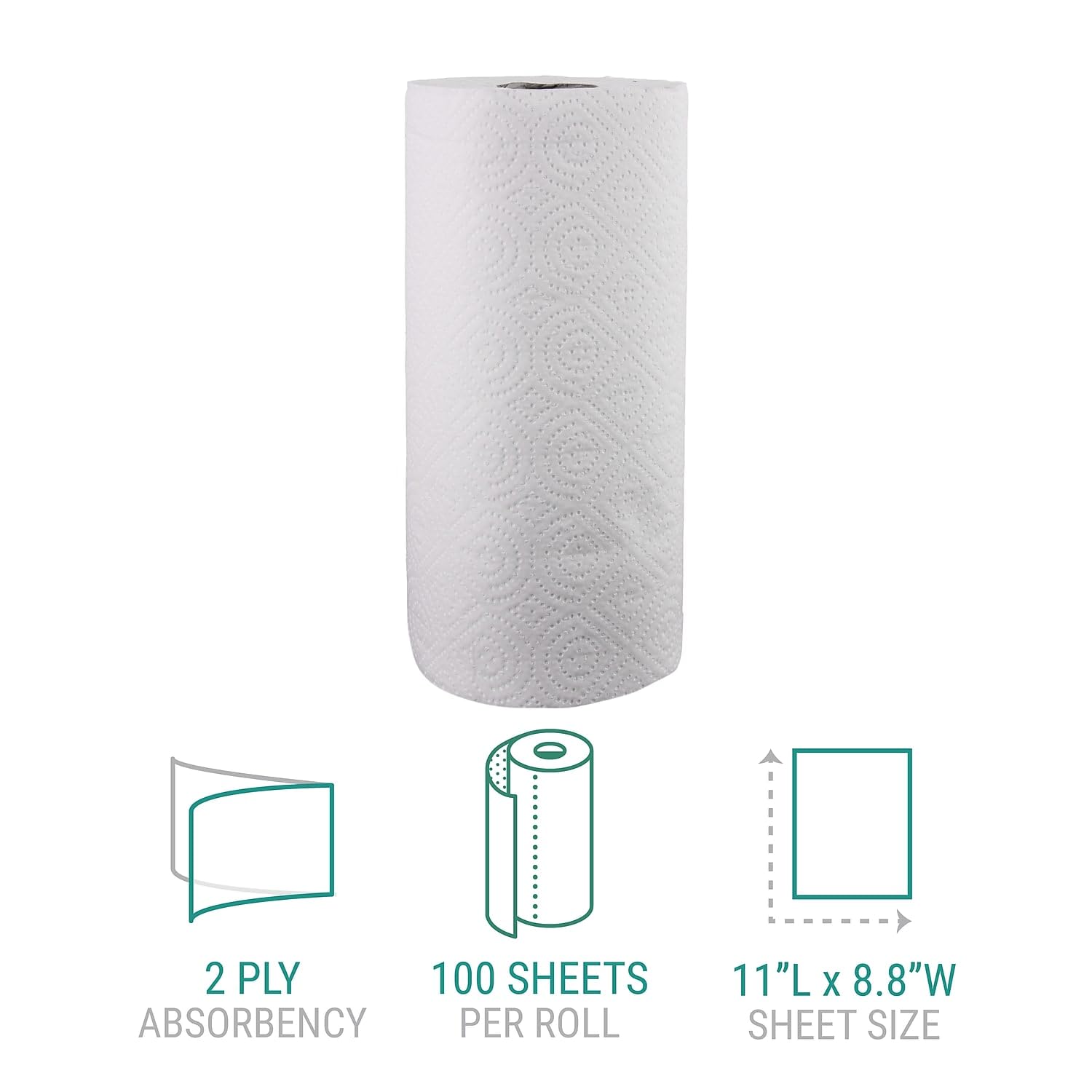 Windsoft 1220Rl Paper Towel Roll, 11-Inch X 8 4/5-Inch , White, 100/Roll