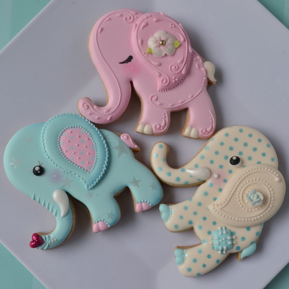 Jungle Animal Cookie Cutter Set- Elephant, Monkey, Lion By Chapix Cookies