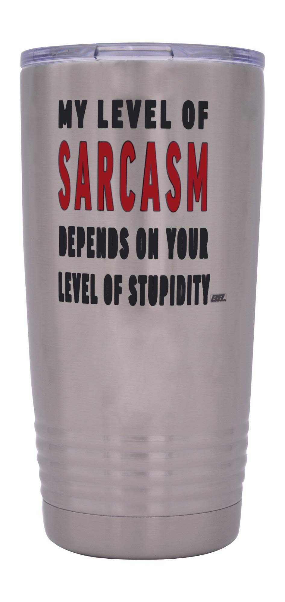 Rogue River Tactical Funny Sarcastic Office Work 20 Oz. Travel Tumbler Mug Cup W/Lid Vacuum Insulated Hot Or Cold Level Of Sarca