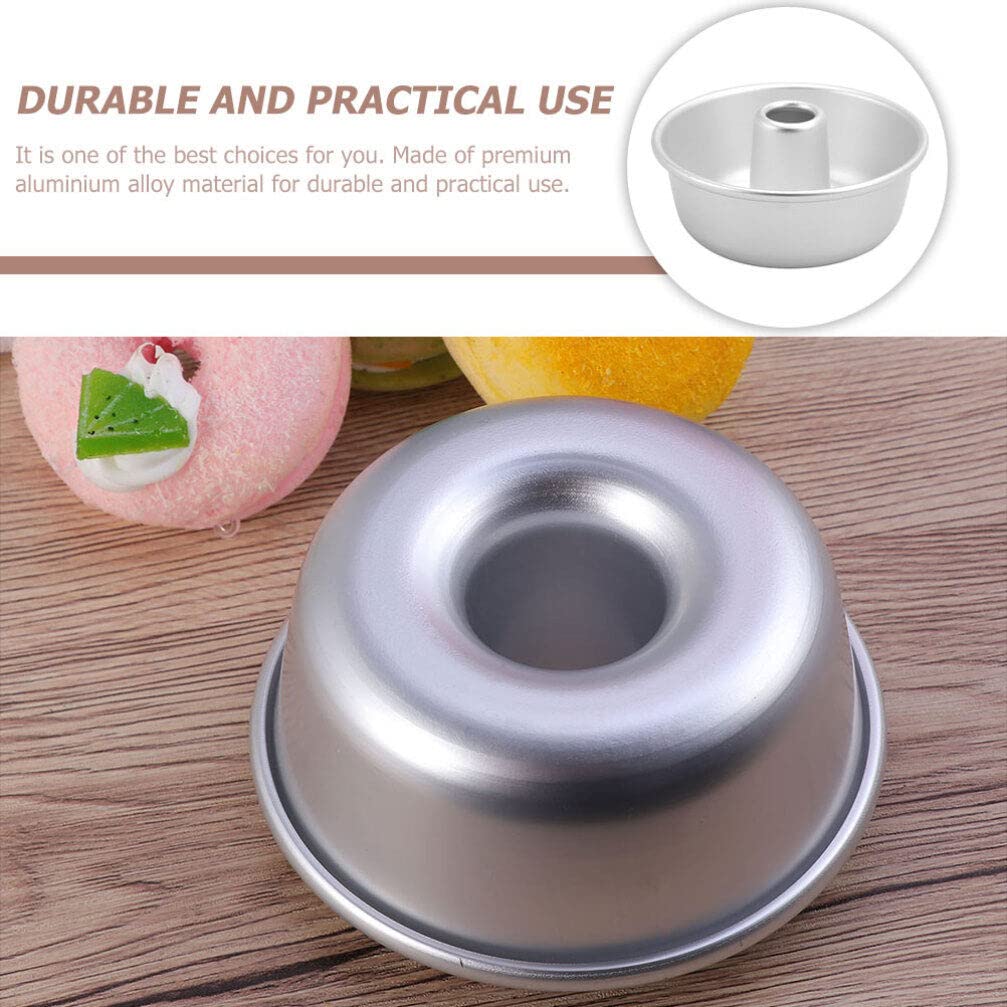 Kichvoe Pound Cake Pan Chiffon Tube Pan Non-Stick Cake Mold 5.5*2.1 Inch Donut Donut Mold Doughnut Baking Pans With Tube Hollow
