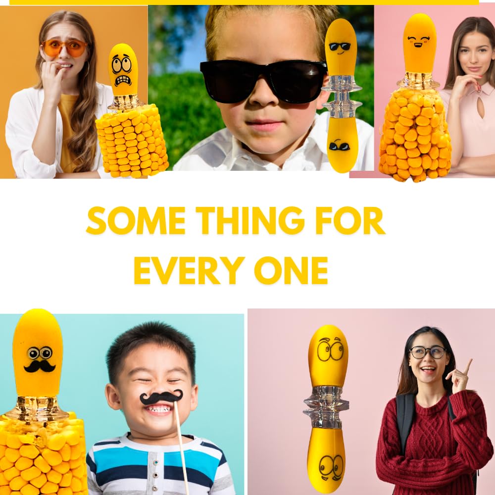 Fumiko'S Unique Corn Holders For Corn On The Cob - 10 Pcs/5 Corn Cob Holders Set, Fun Faces, Interlocking Corn Holder Set Making