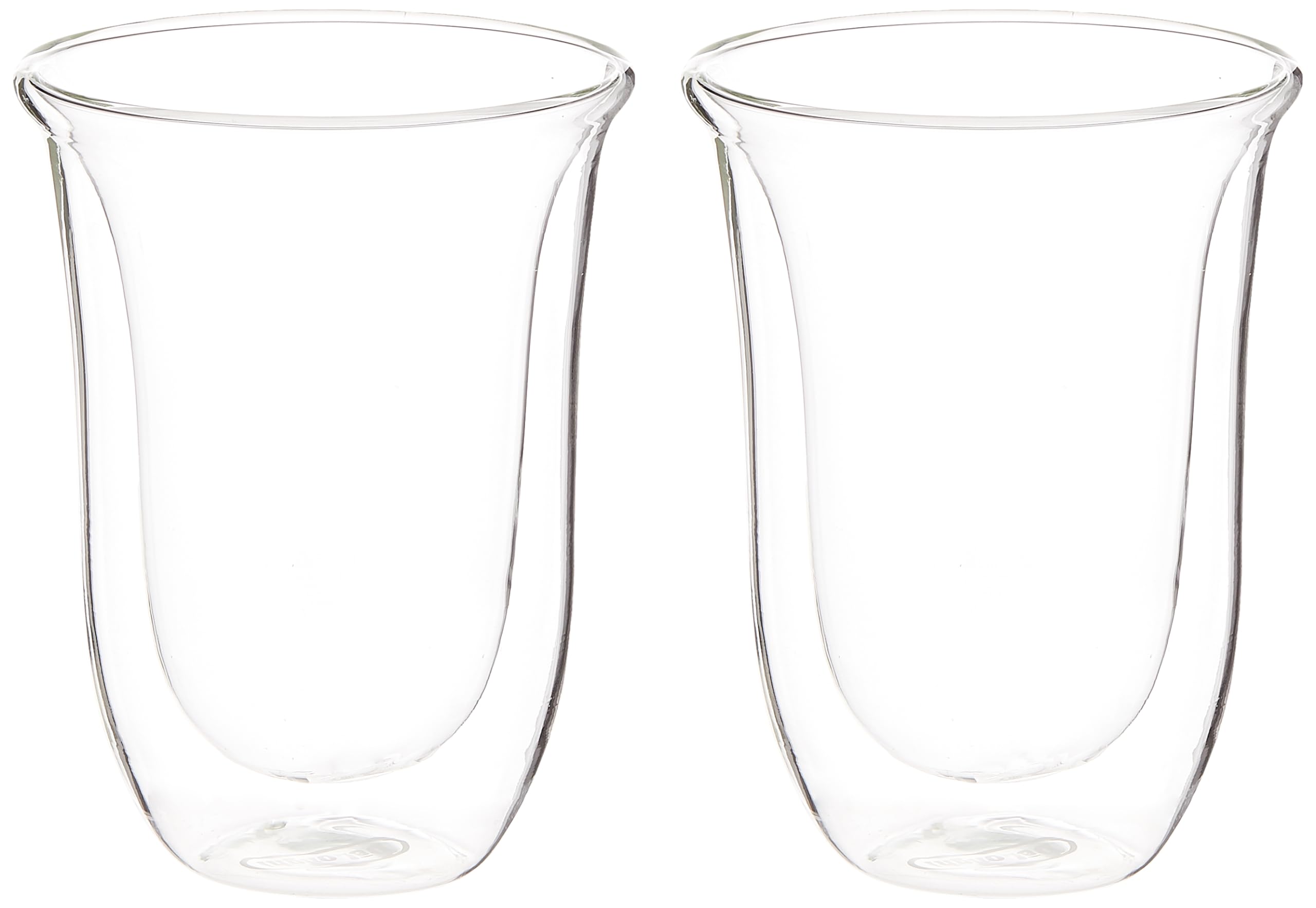 Delonghi Delonghi Double Walled Thermo Latte Glasses, Set Of 2, 2 Count (Pack Of 1), Clear, 330 Milliliters