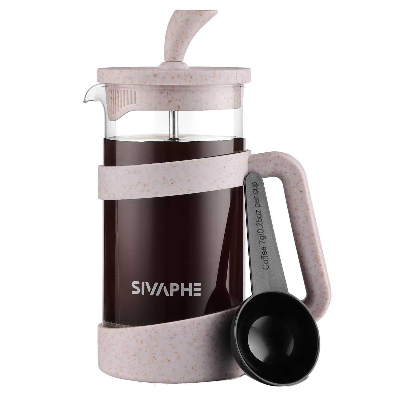 Sivaphe Small French Press 12 Fl.Oz Light-Weight Durable High Borosilicate Carafe With Stainless Steel Filter 0.35L Coffee Maker