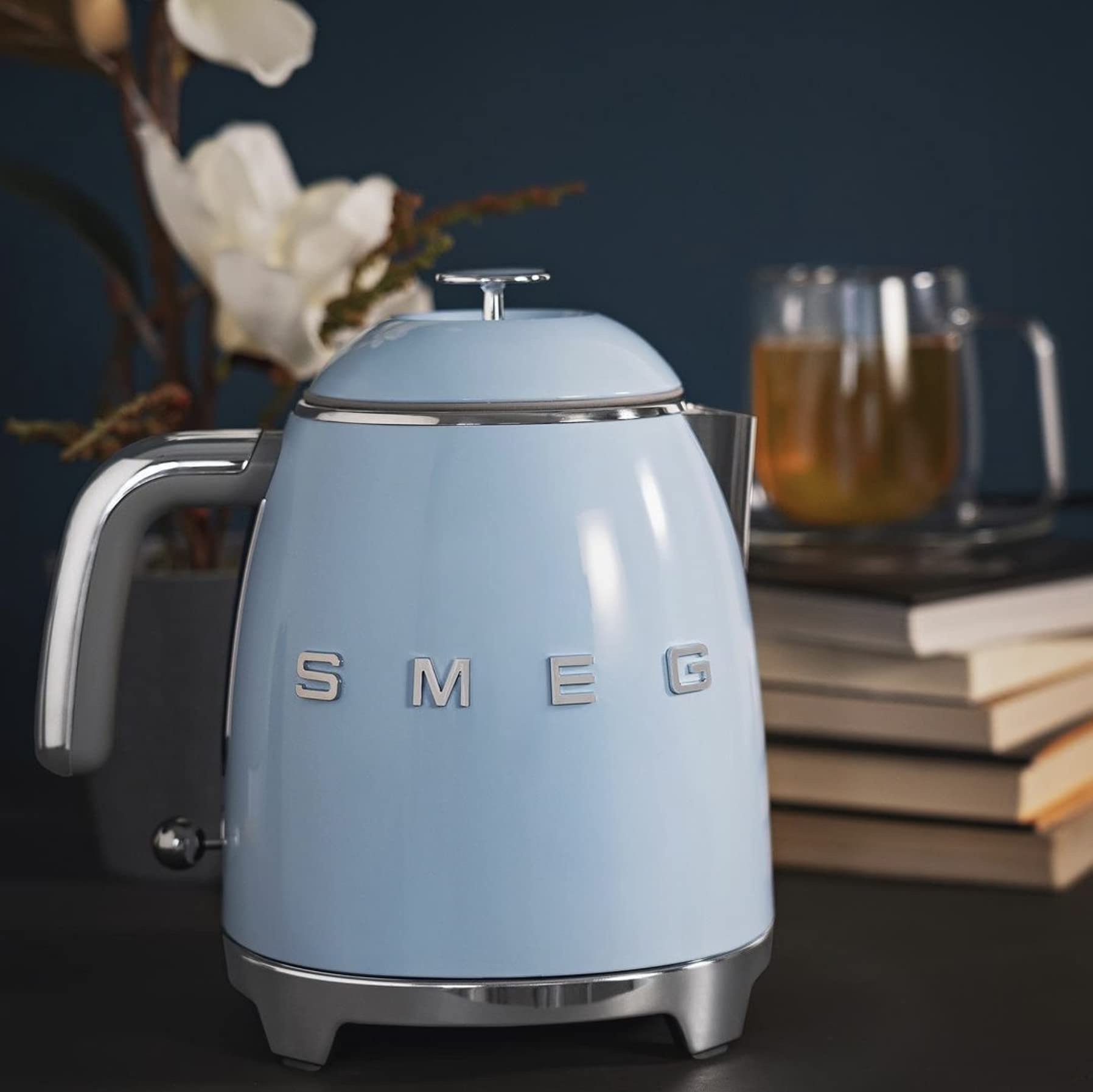 Smeg Pastel Blue 50'S Retro Style Electric Mini Kettle