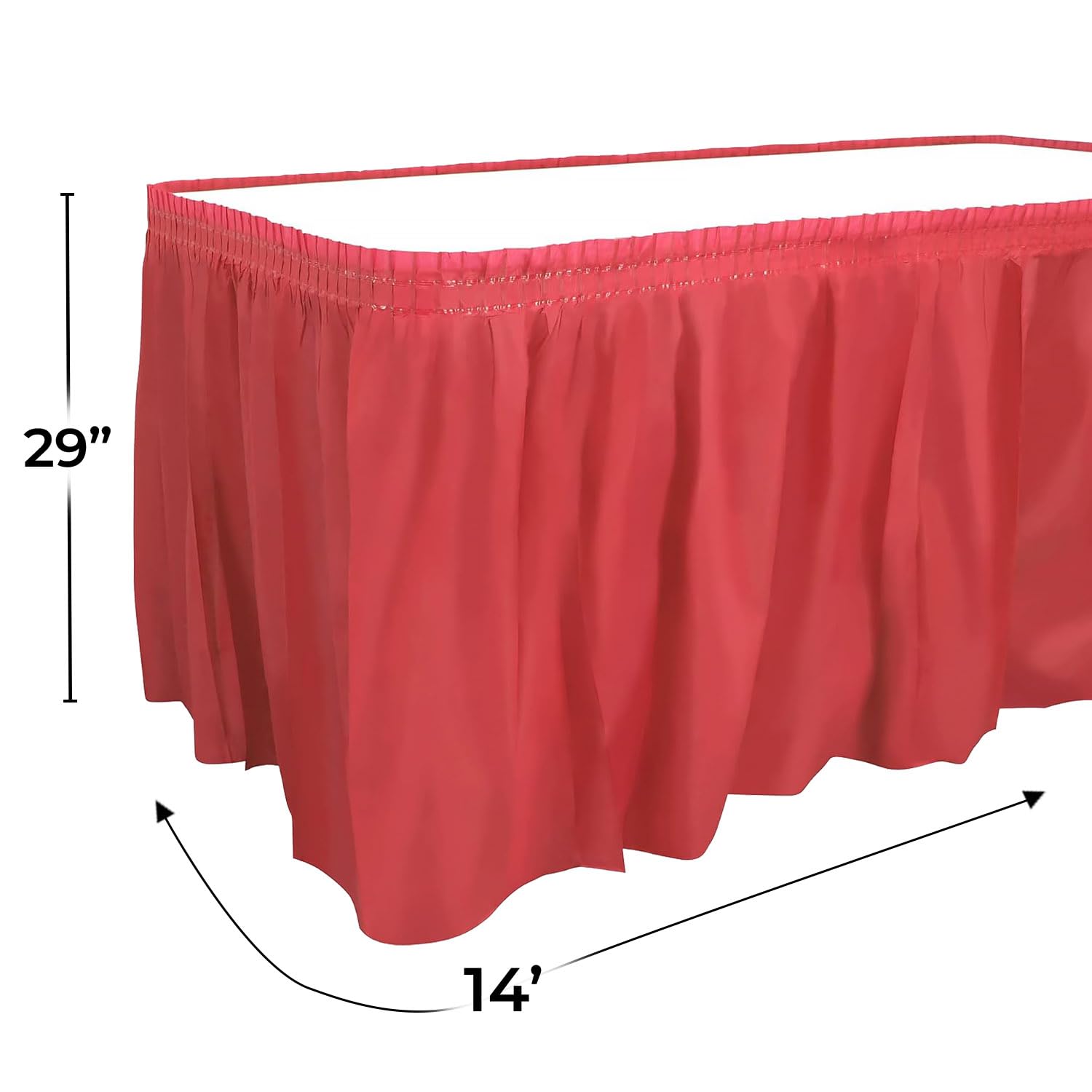Party Dimensions Plastic Table Skirt, 29-Inches By 14-Feet - Red - 1 Pack