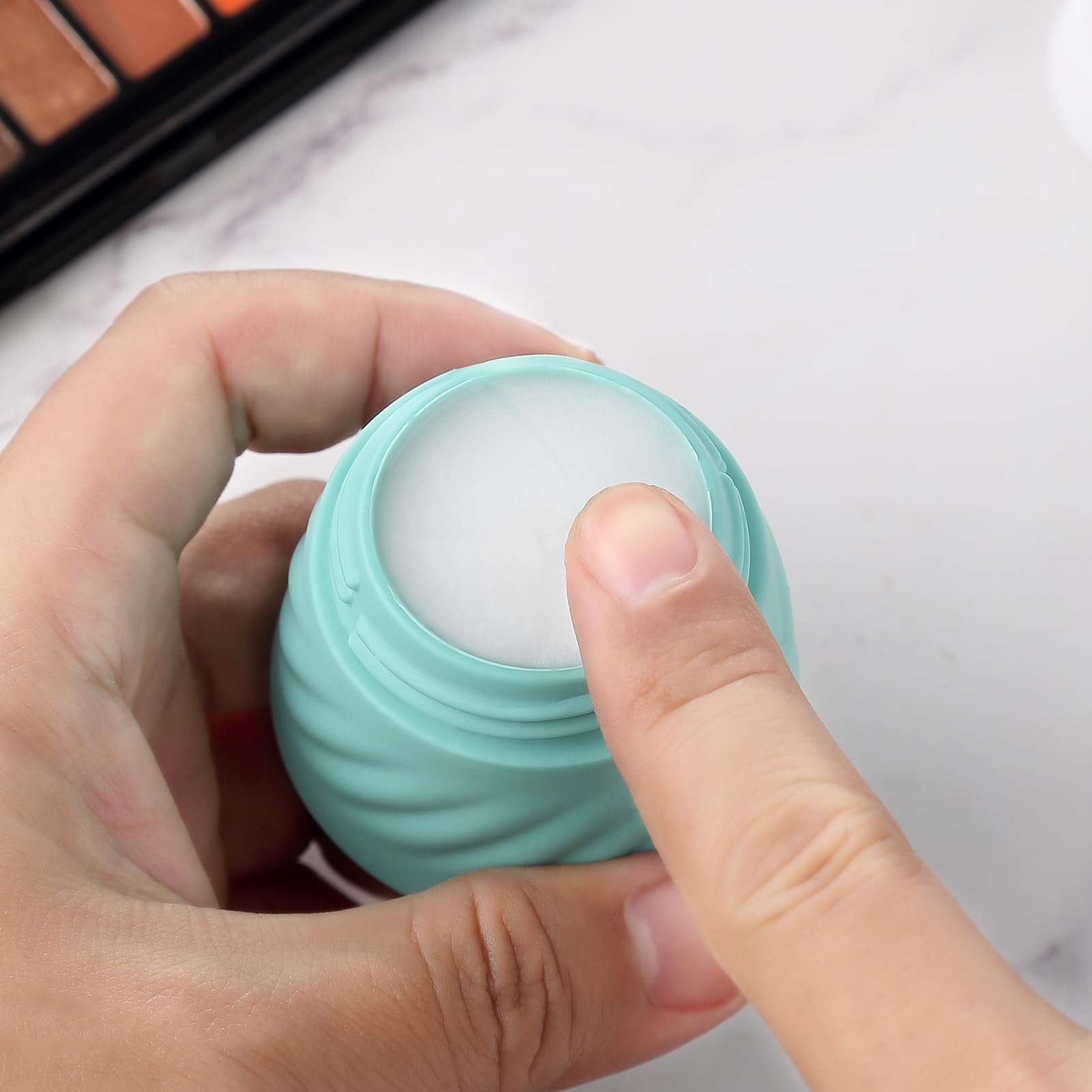 Gemice Tsa Approved Travel Containers For Toiletries, Bpa-Free Silicone Travel Cream Jars With Clear Bag, Leak-Proof Travel Esse