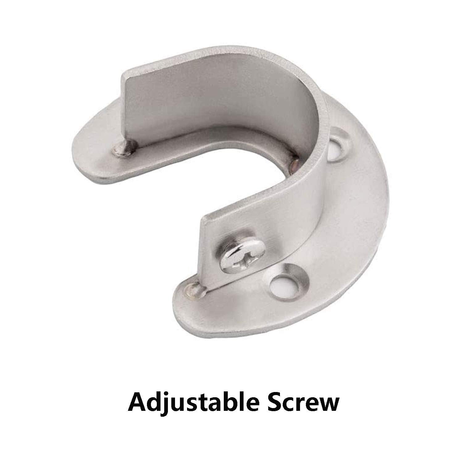 Ulifestar Stainless Steel Closet Rod Holder Bracket Socket Flange Supports,Heavy Duty & Sturdy Shower Curtain Rod Pole Bracket F