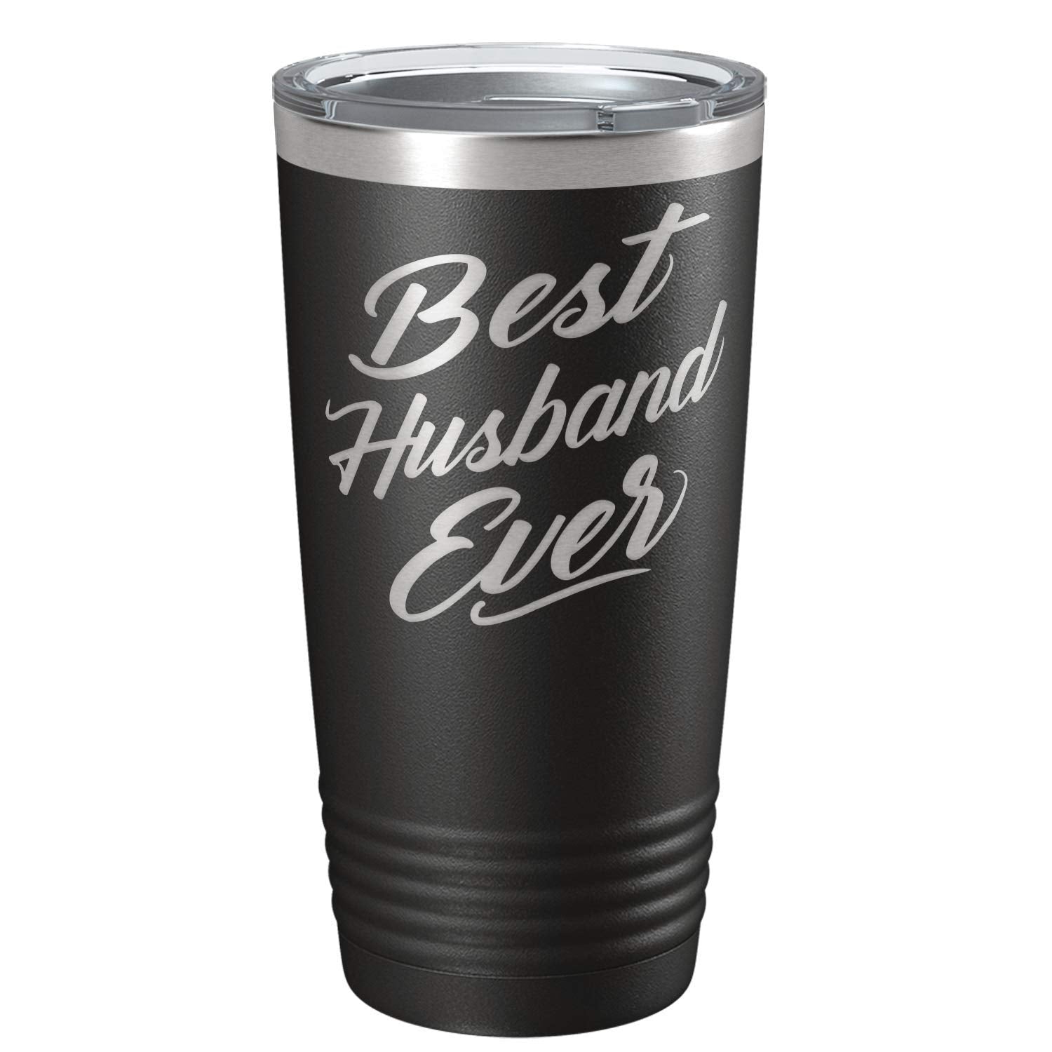 Best Husband Ever Gift On Black 20 Oz Stainless Steel Funny Engraved Insulated Travel Mug With Lid Cup