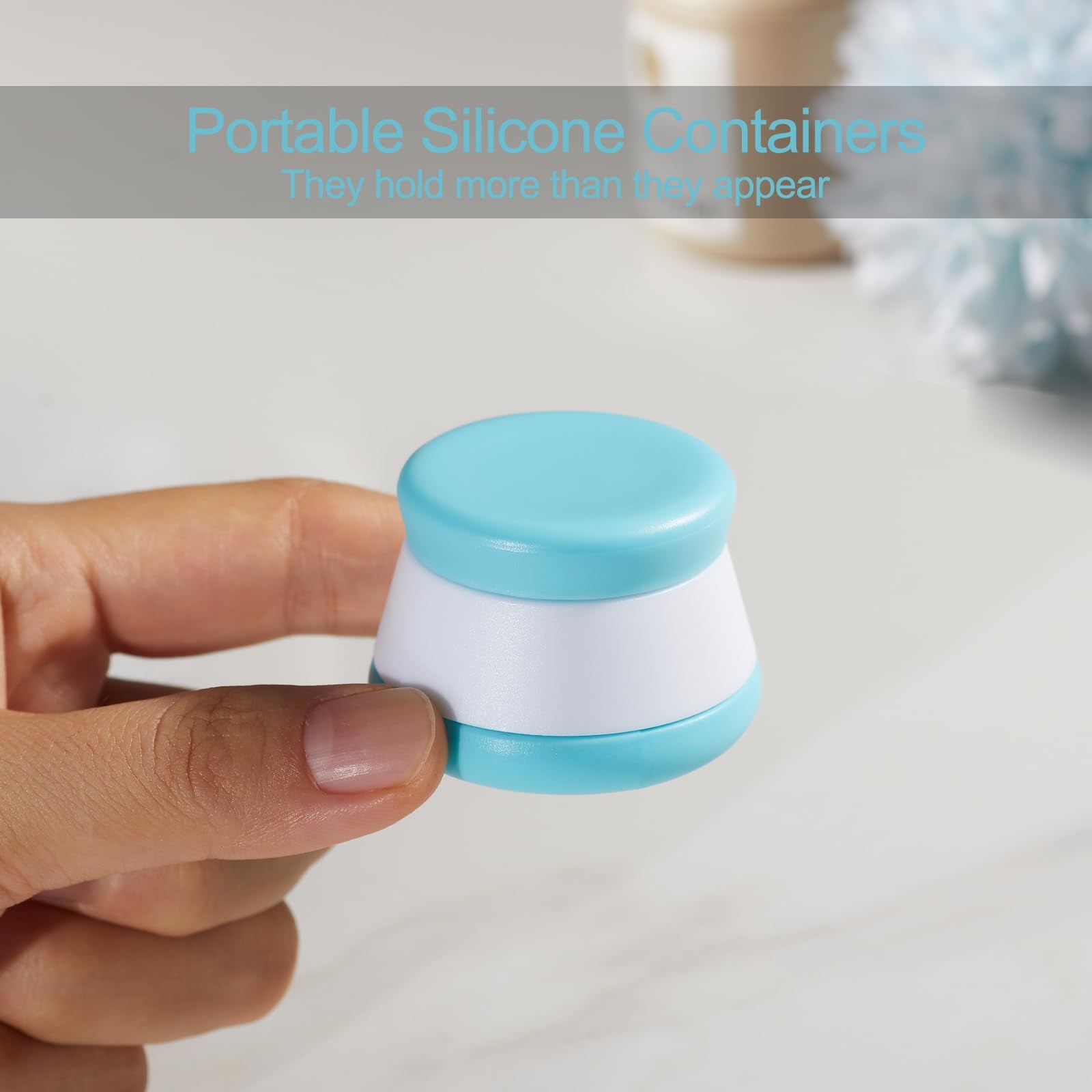 Insfit Travel Containers For Toiletries, Tsa Approved Silicone Cream Jars, Travel Size Containers With Lids, Bpa Free Leakproof