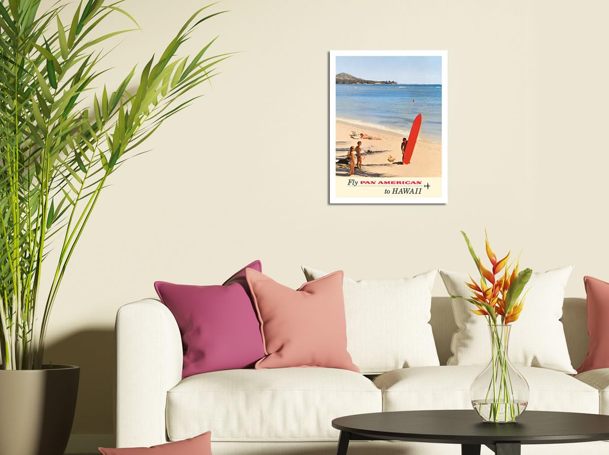 Fly Pan American To Hawaii - Pan American World Airways - Vintage Airline Travel Poster By Kronfeld C.1950S - Master Art Print (