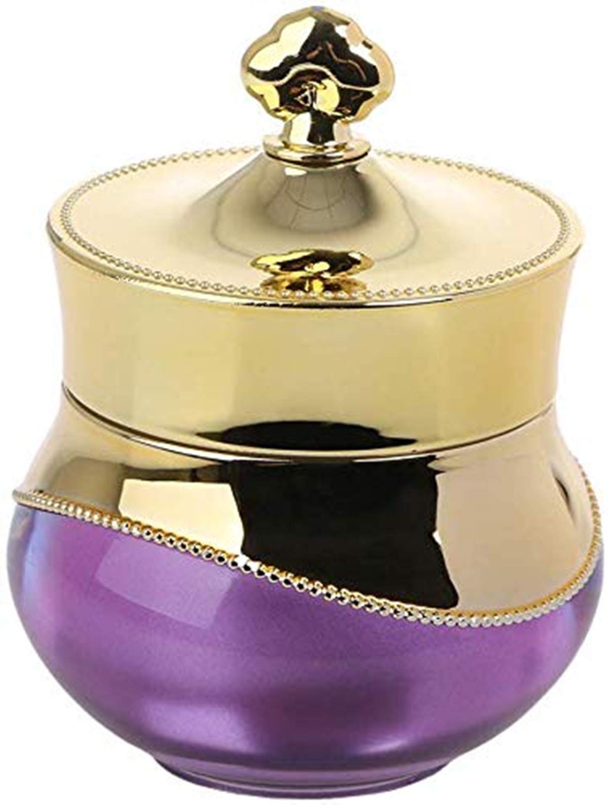 Healthcom 10 Packs 5 Gram/5Ml Gold Crown Empty Cream Jars Lip Balm Bottles Container Refillable Cosmetic Sample Jars Makeup Plas