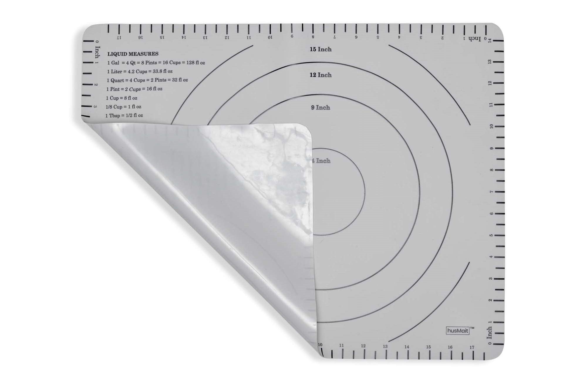 Husmait Silicone Rolling Mat - Premium Kitchen Pastry Mat For Rolling And Baking Prep - Great For Making Dough, Pastries, Pizza