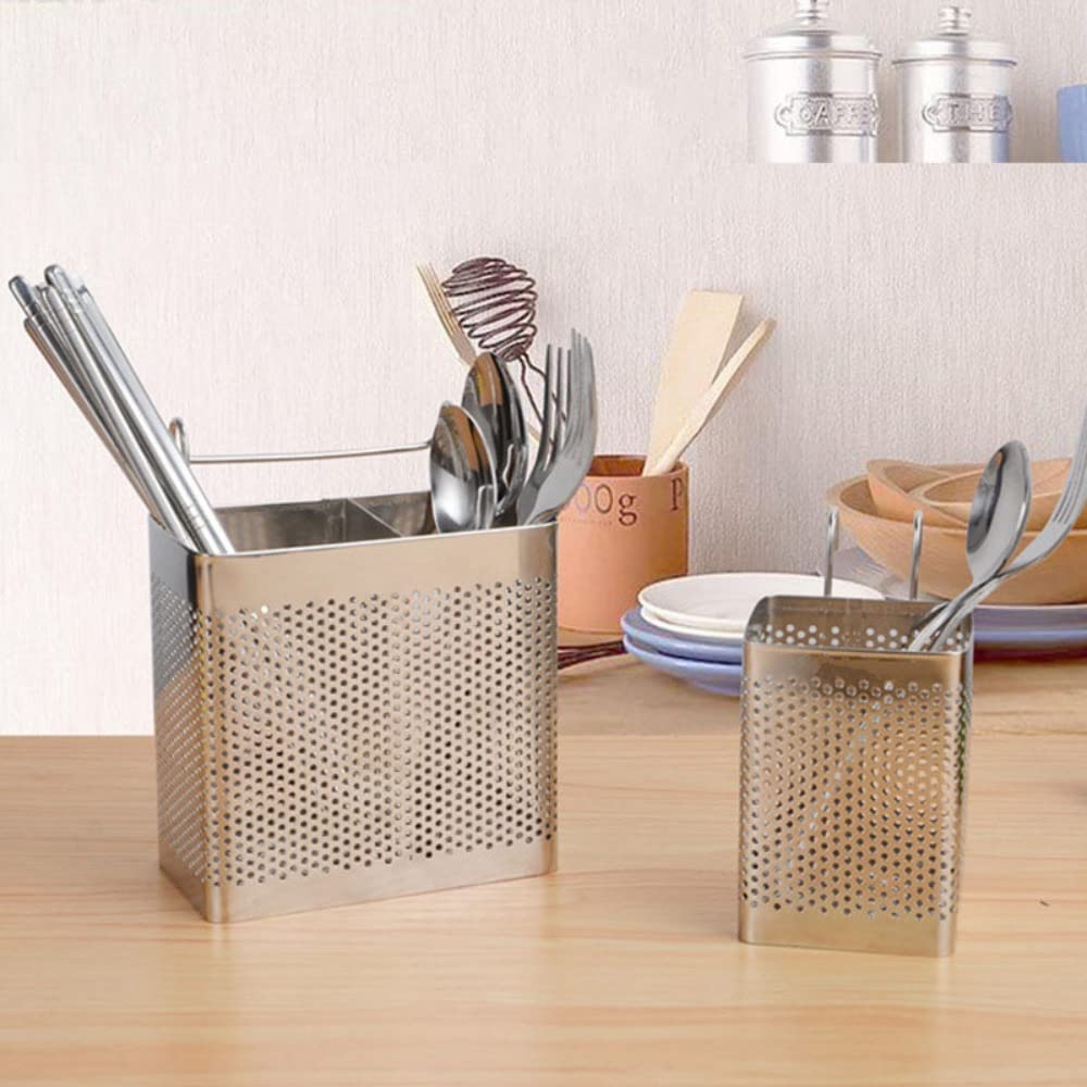 Gofidin Kitchen Utensils Drying Rack Stainless Steel Flatware Silverware Caddie Holder Basket Organizer With Hook