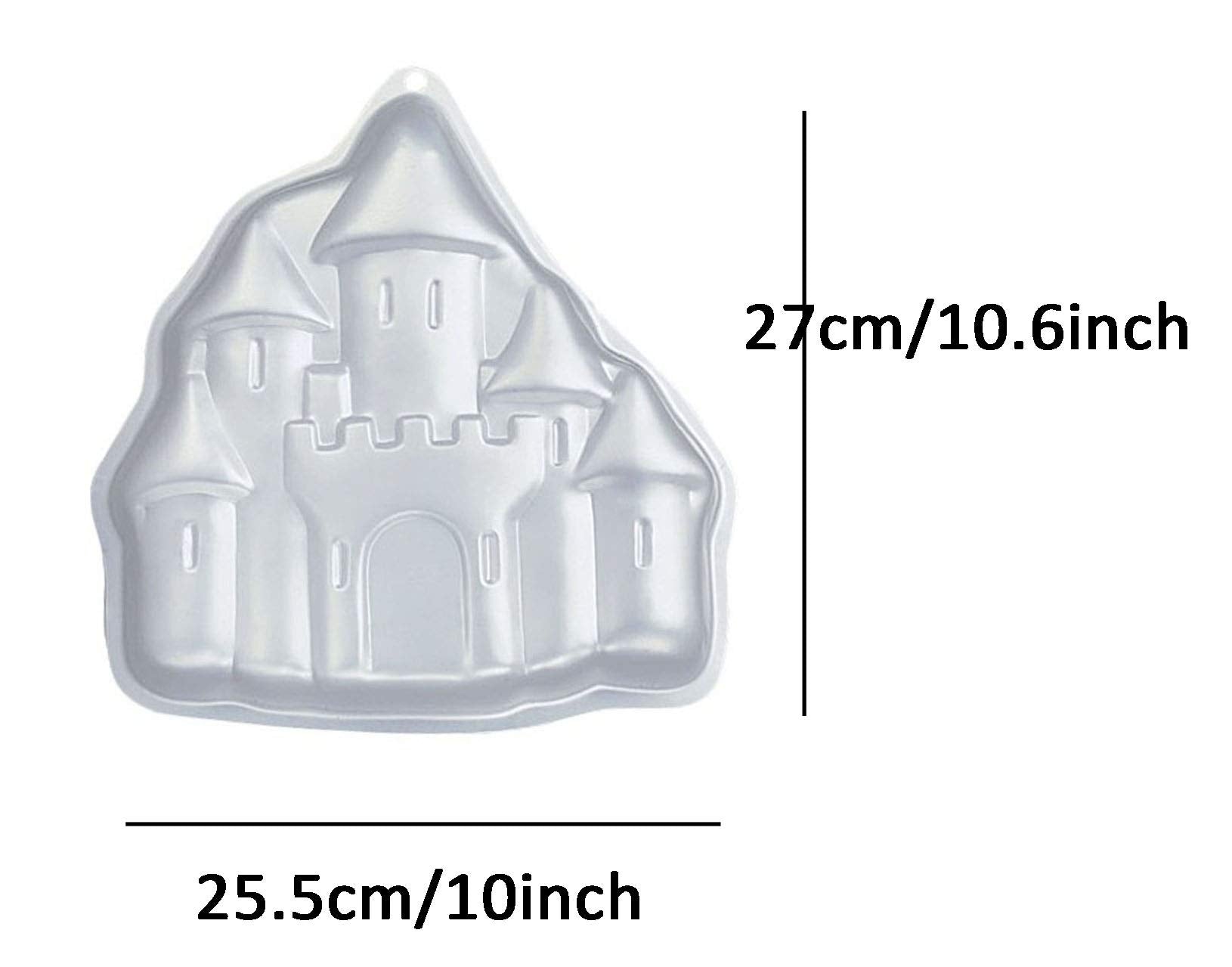 Zdywy 10.5 Inch Castle Shaped Aluminum 3D Baking Mould Cake Mold Tin Birthday Cake Pan - Castle
