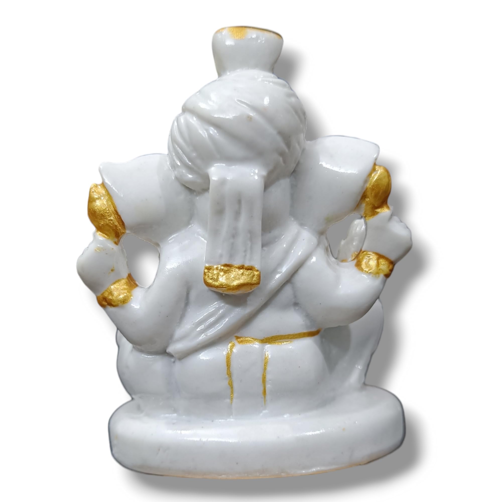 Avg Artistry- Pagdi/Turban Ganesh Idol - Resin/Marble Statue For Home Puja And Decor