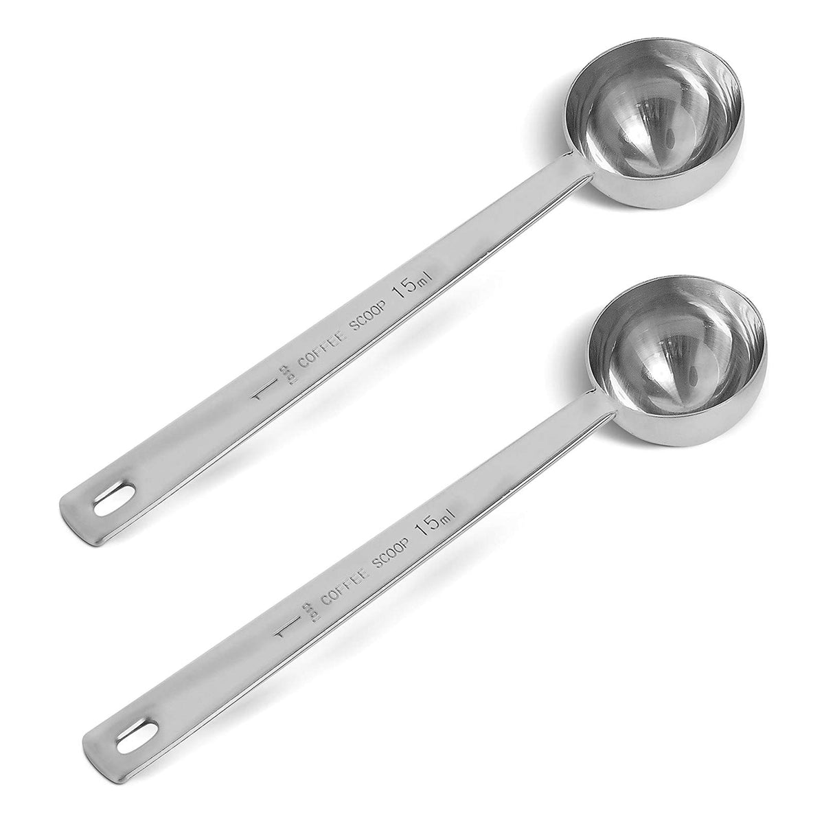 2-Piece Stainless Steel Coffee Measuring Spoon Coffee Scoop, Coffee Scoop 1 Tablespoon, Long Handle Coffee Scoop Suitable For Co