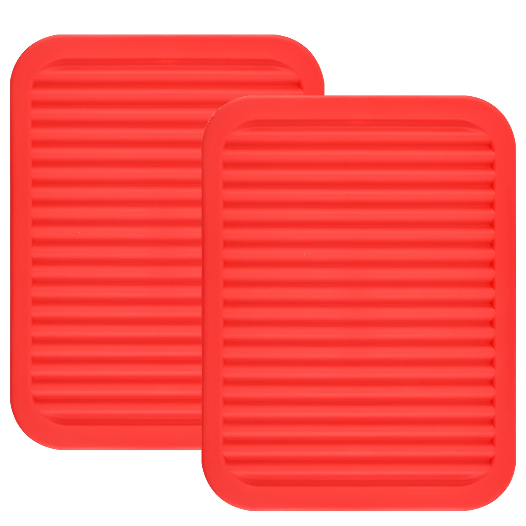 Smithcraft Silicone Trivet For Hot Dish And Pot Hot Pads Counter Mat Heat Resistant Table Dish Drying Mat Or Placemats 2 Pack,Si